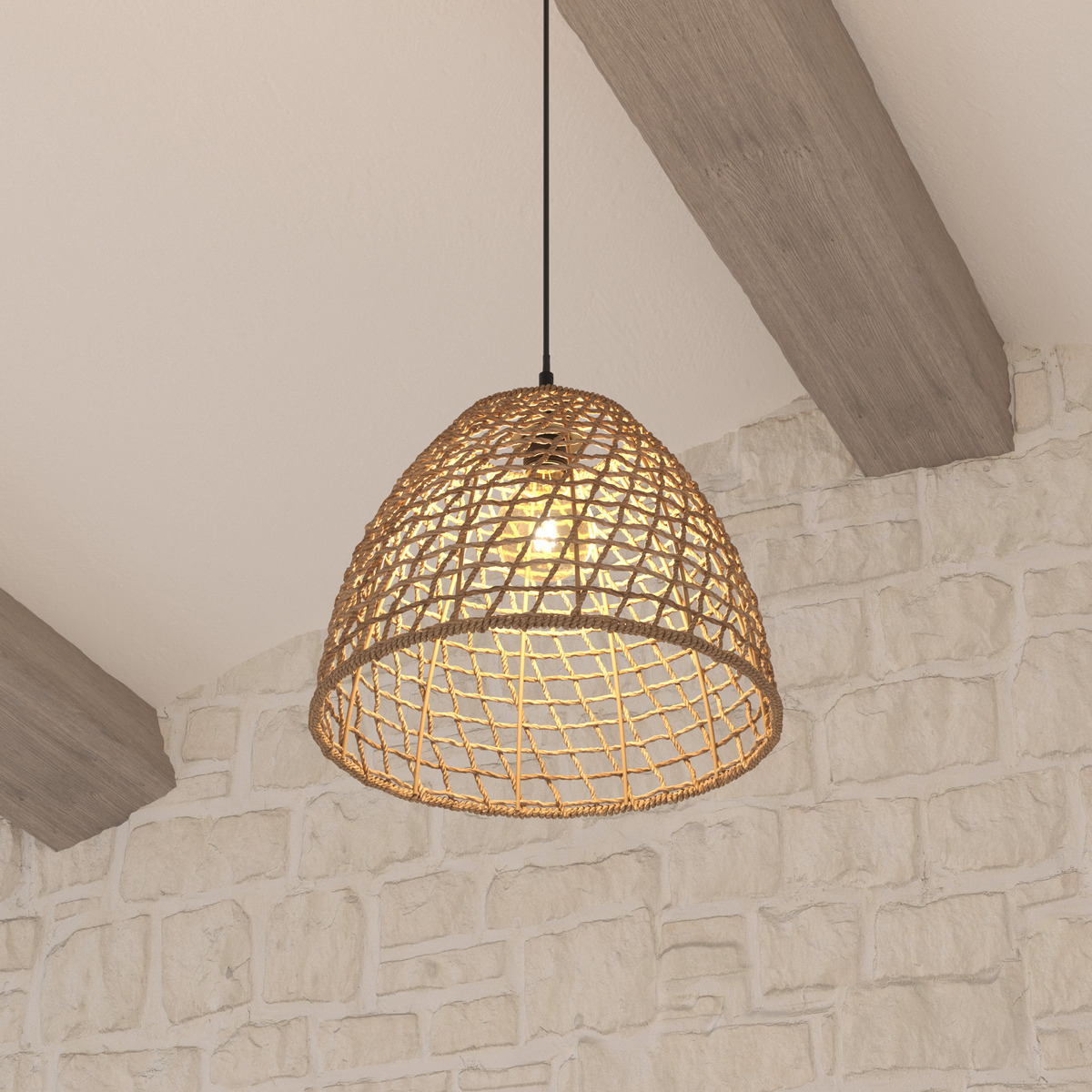 Suspension lamp "Jada" Rattan, D.35 cm