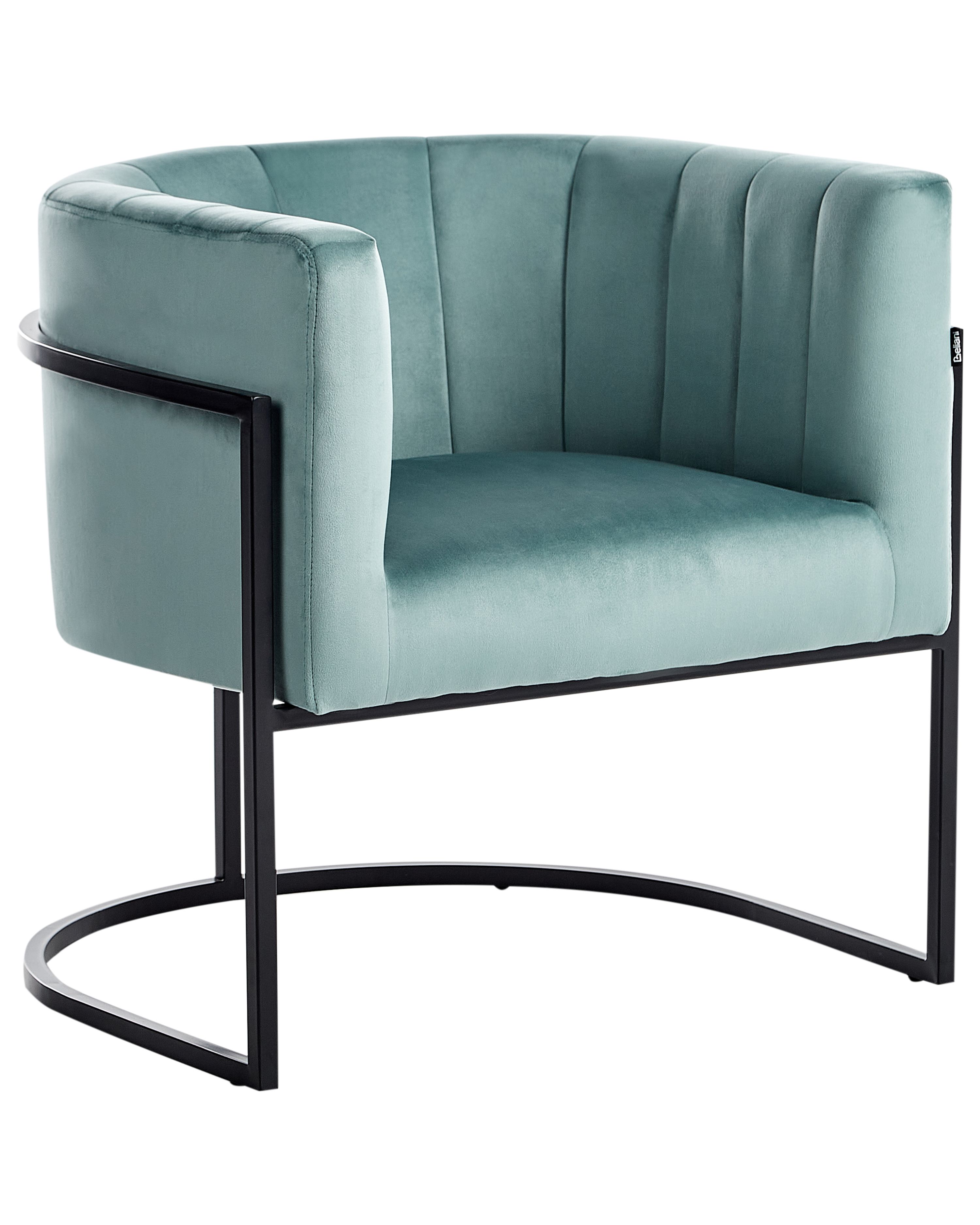 Armchair LARVIK II Velvet Mint Green