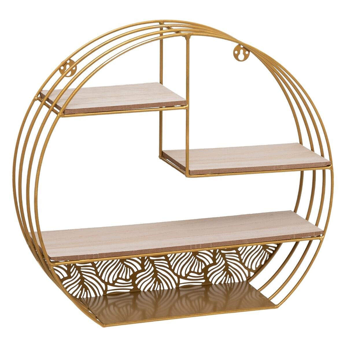 Metal wall shelf "Mirna" Gold, 40x36 cm