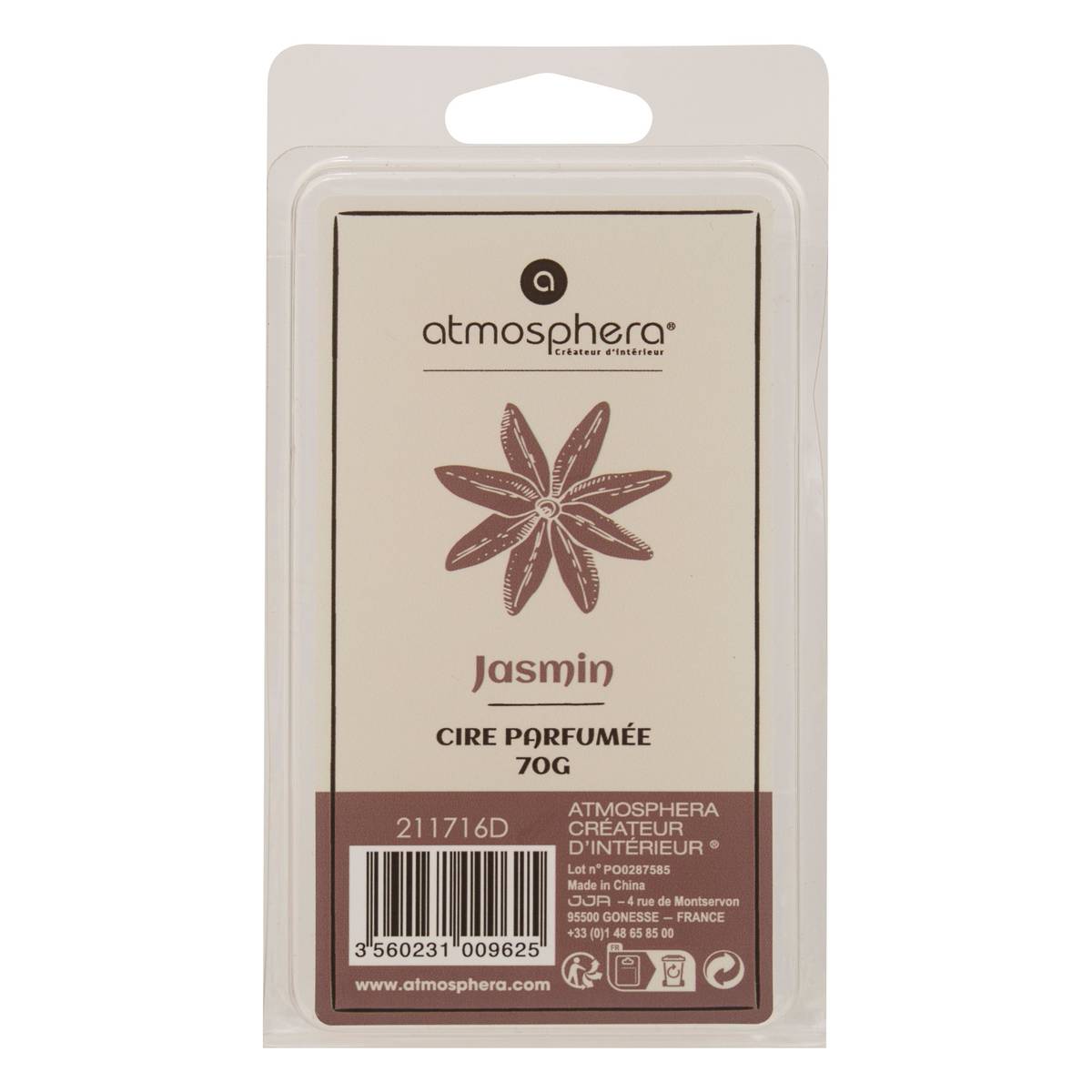 Scented Wax "Laura" Jasmine, Ivory, 70g