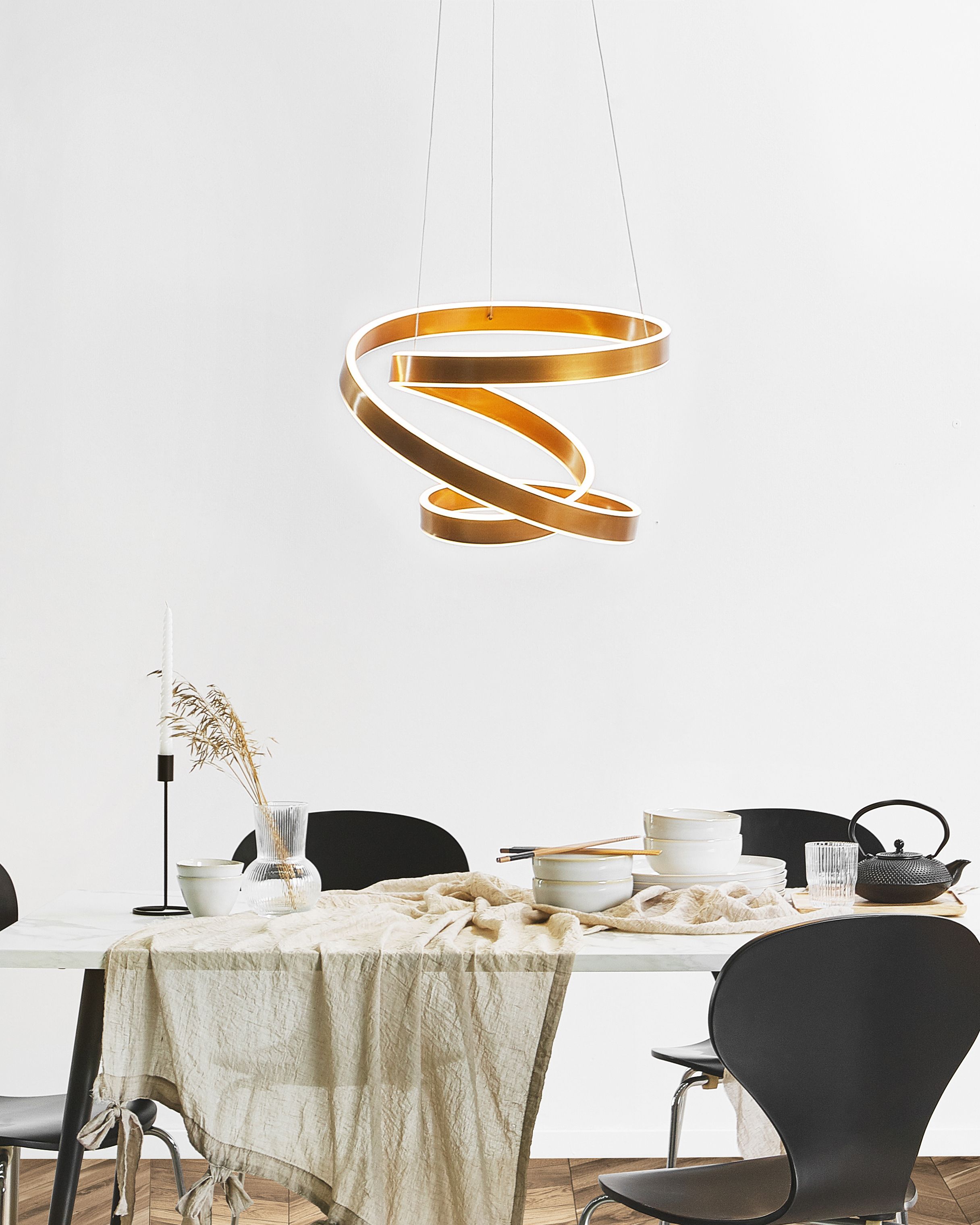 LED Pendant Lamp WANLI Metal Gold