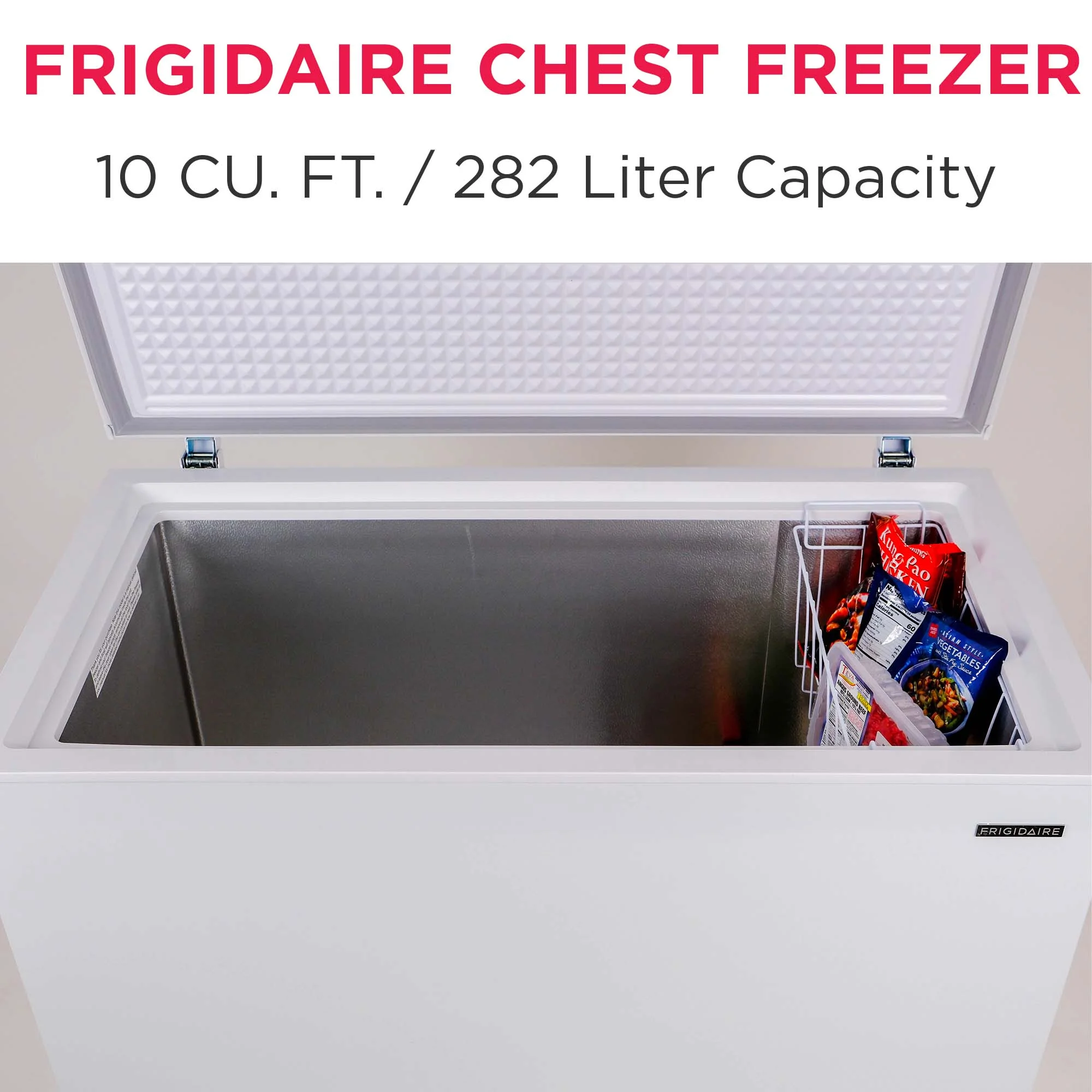 Frigidaire 10.3 Cu. ft. Chest Freezer, Garage Ready, EFRF1005, White - Image 2