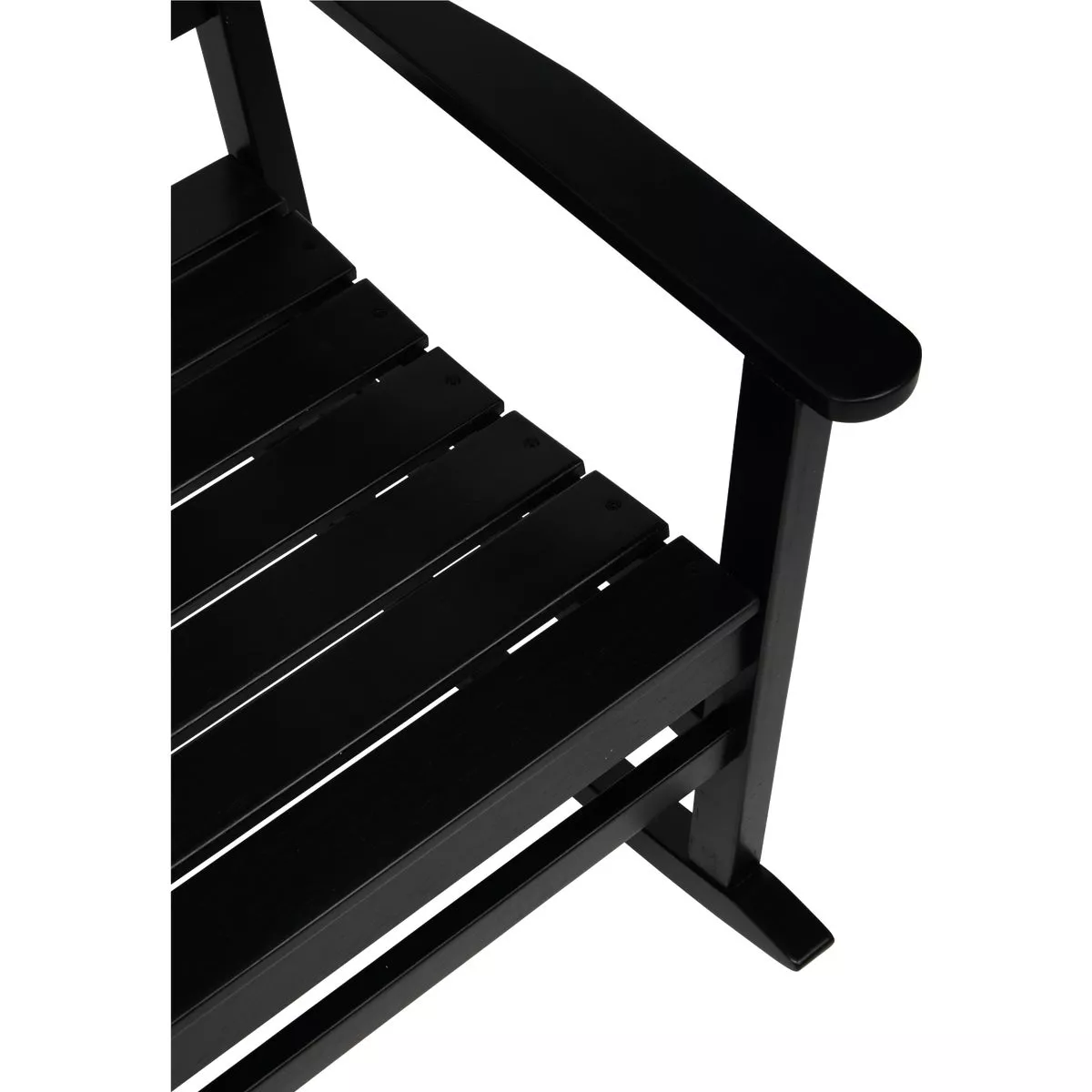 Outdoor Expressions Black HDPE Rocking Chair