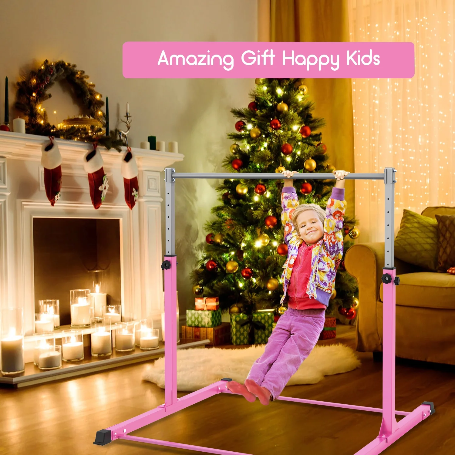 Safly Fun Anti Slip Adjustable Steel Gymnastics Bar, 50 in Width - Image 9