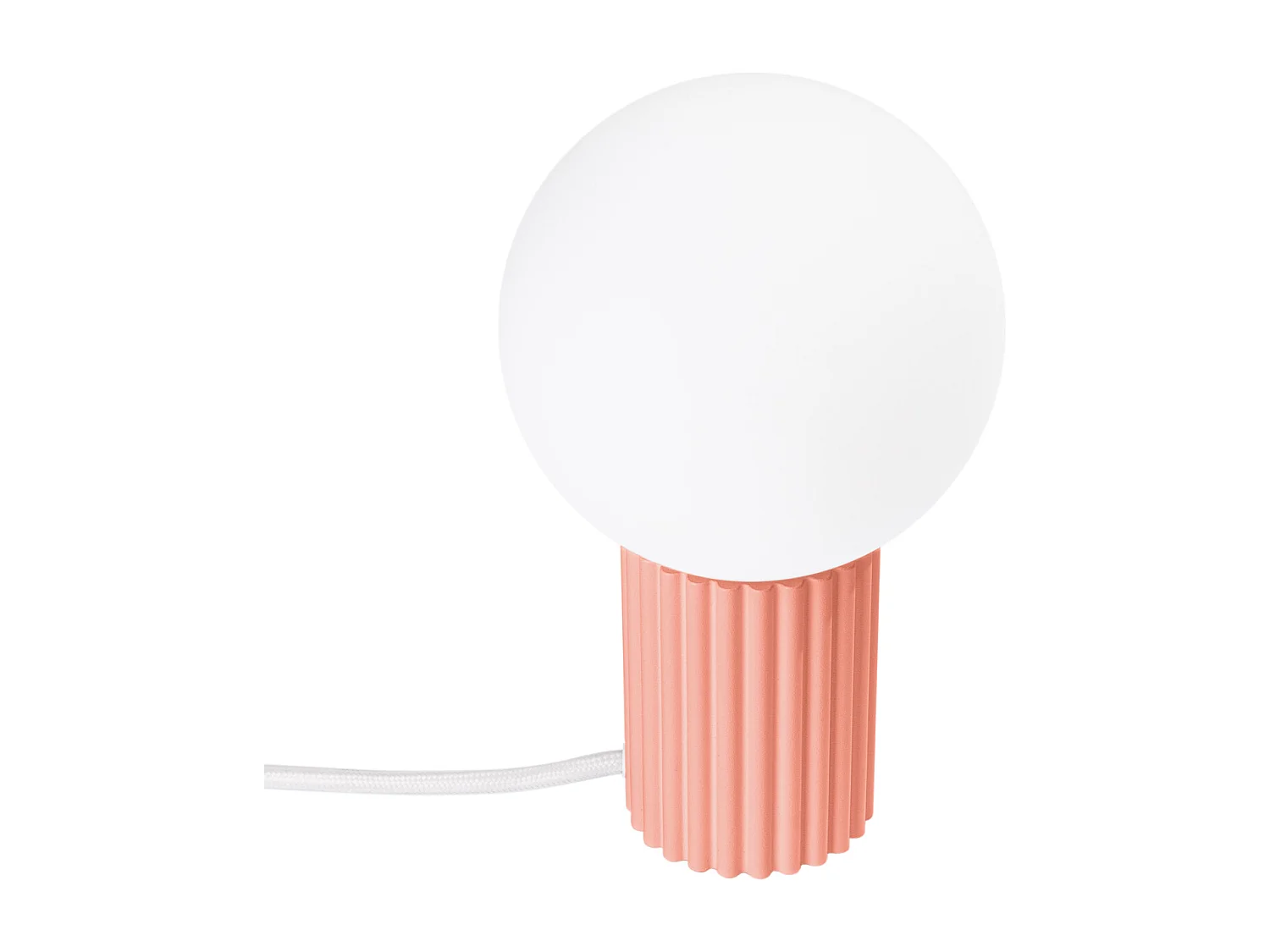 Lampe De Bureau Halo Moderne En Aluminium/Verre - 1 Sources Lumineuses - L.12 X H.19 Cm - Pêche