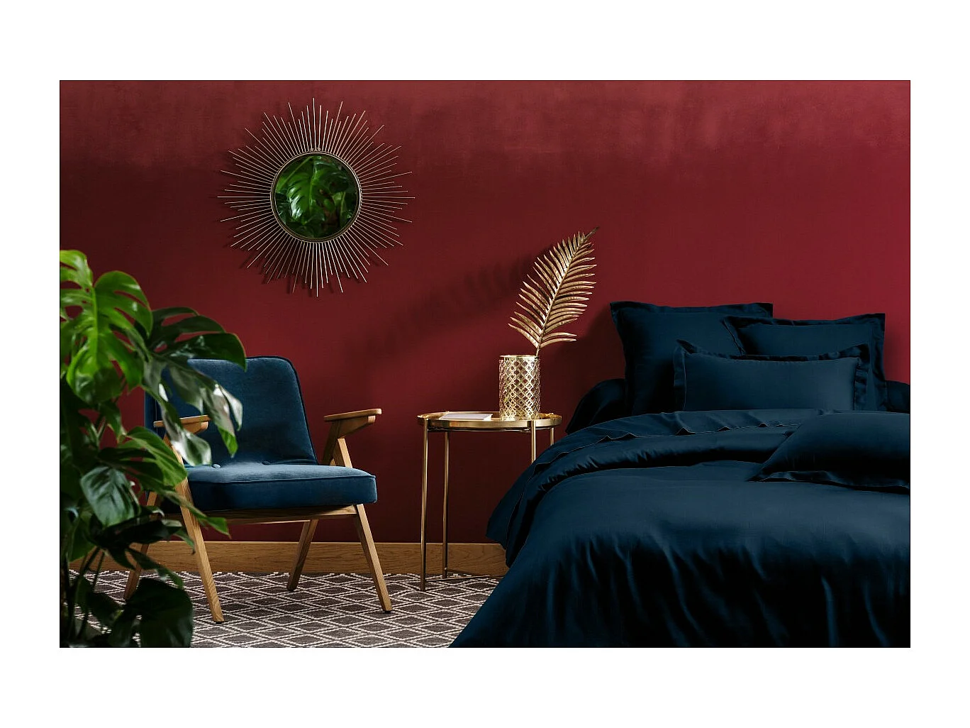 Housse de couette + taies oreiller 2 personnes  200x200 cm  satin de coton