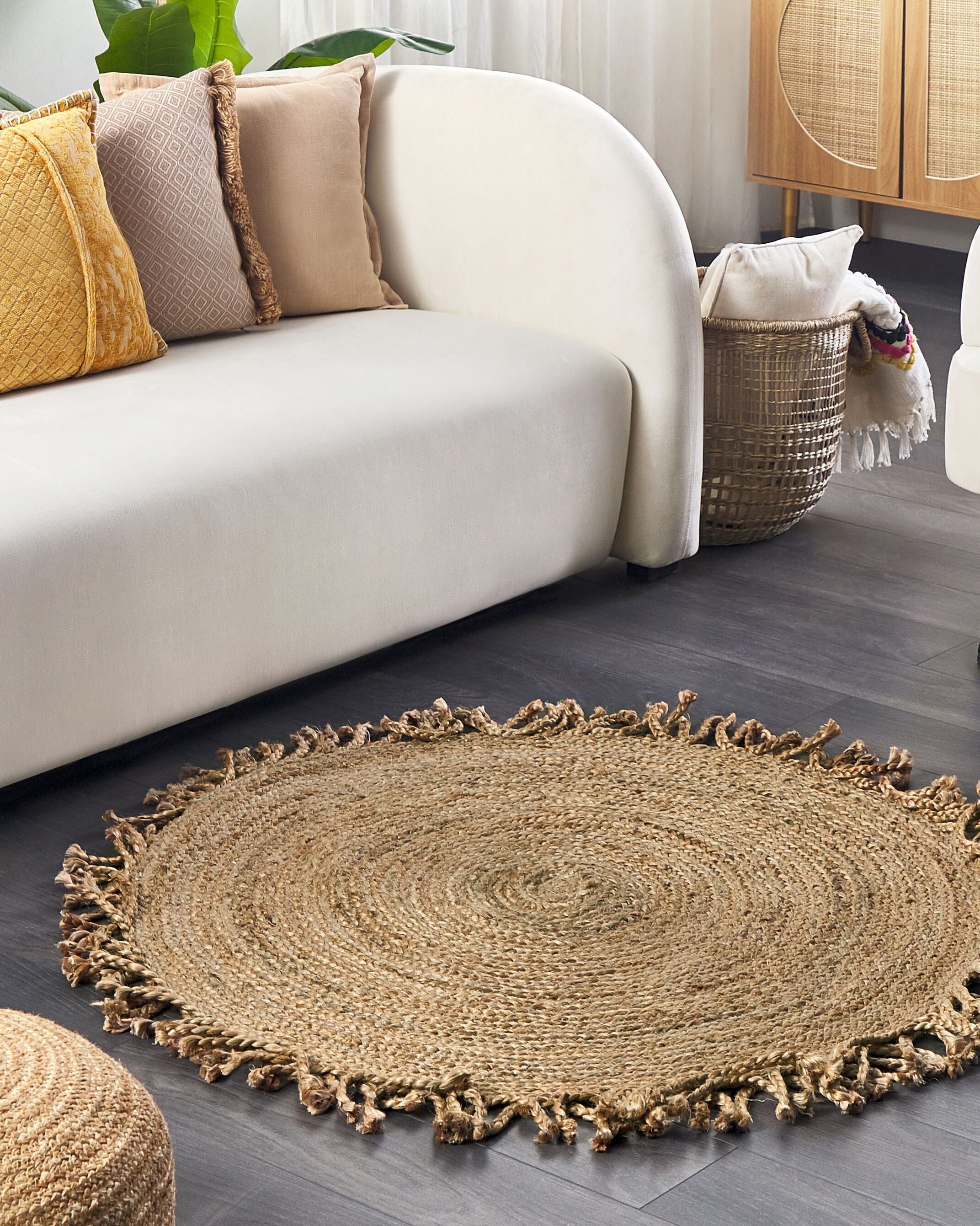 Rug ZONGULDAK Beige ø 120 cm Jute