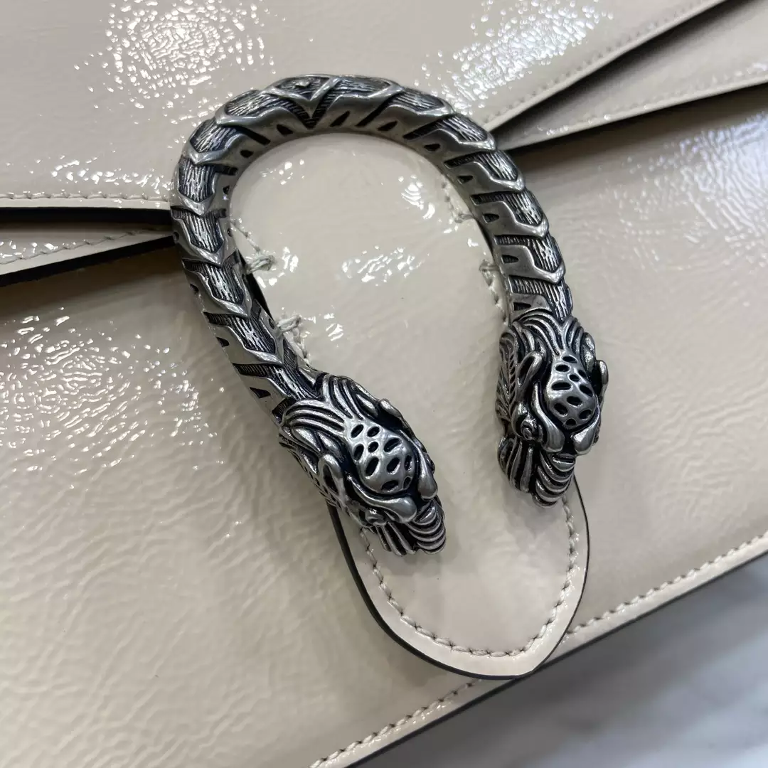 Dionysus Small Shoulder Bag in Light Grey Patent Leather1:1High-quality replica