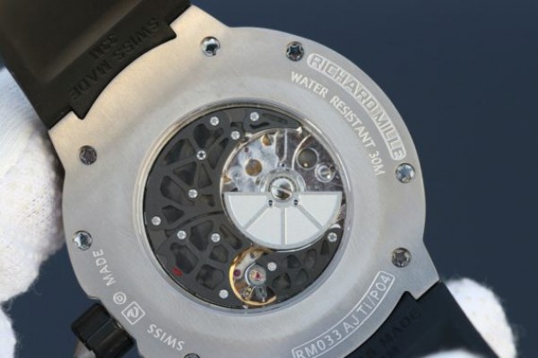 Replica Richard Mille RM033 Titanium SF Roman Markers Dial Black Rubber Strap Micro-Rotor Movement - Top club