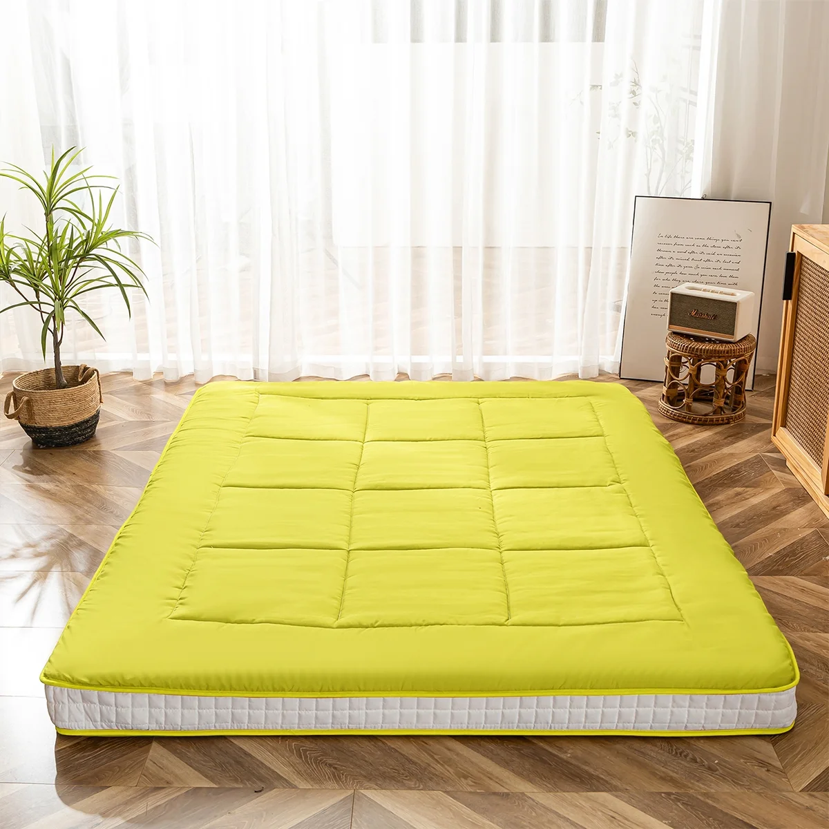 Futon Mattress, Padded Japanese Floor Mattress Quilted Bed Mattress Topper, Extra Thick Folding Sleeping Pad, Dark Grey, Twin - Image 60