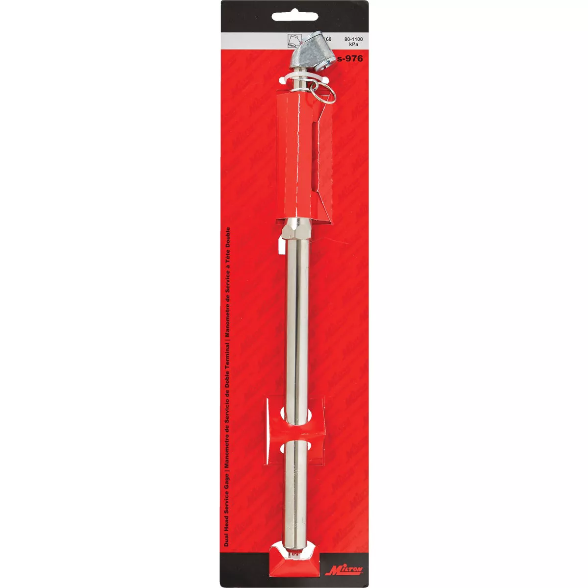 Milton 160 psi Nickel-Plated Dual Head Chuck Service Tire Gauge