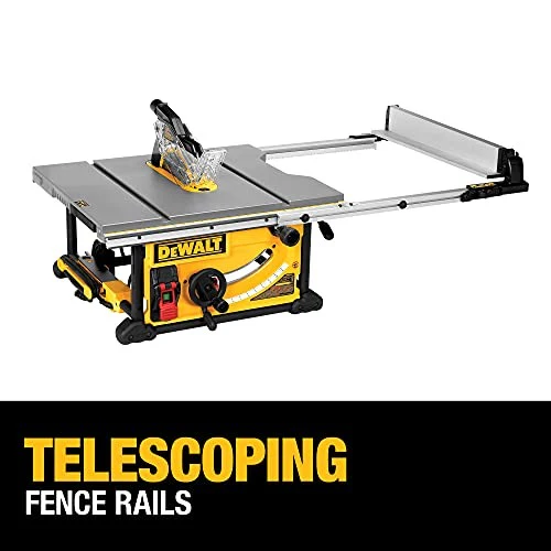 DEWALT 10 Inch Table Saw, 32-1/2 Inch Rip Capacity, 15 Amp Motor, With Rolling - Image 7