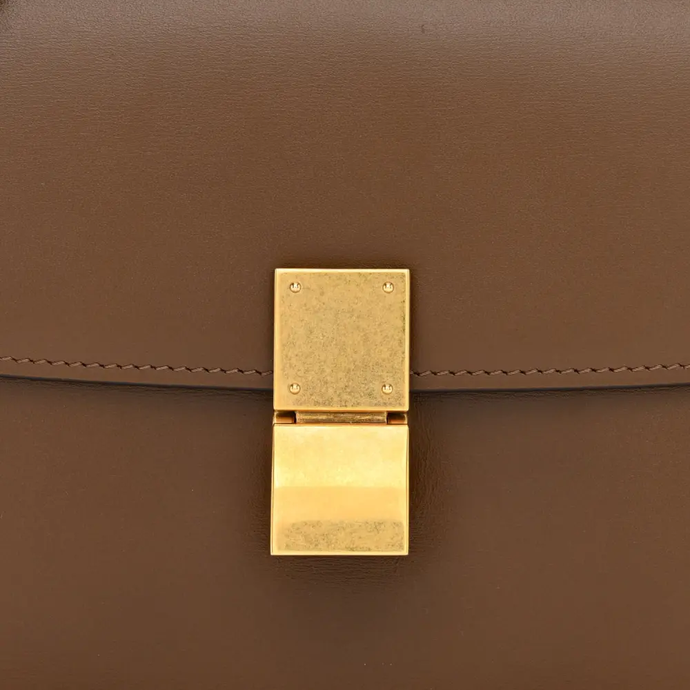 Celine Camel Box Replica Handbag with Gold Hardware1:1High-quality replica