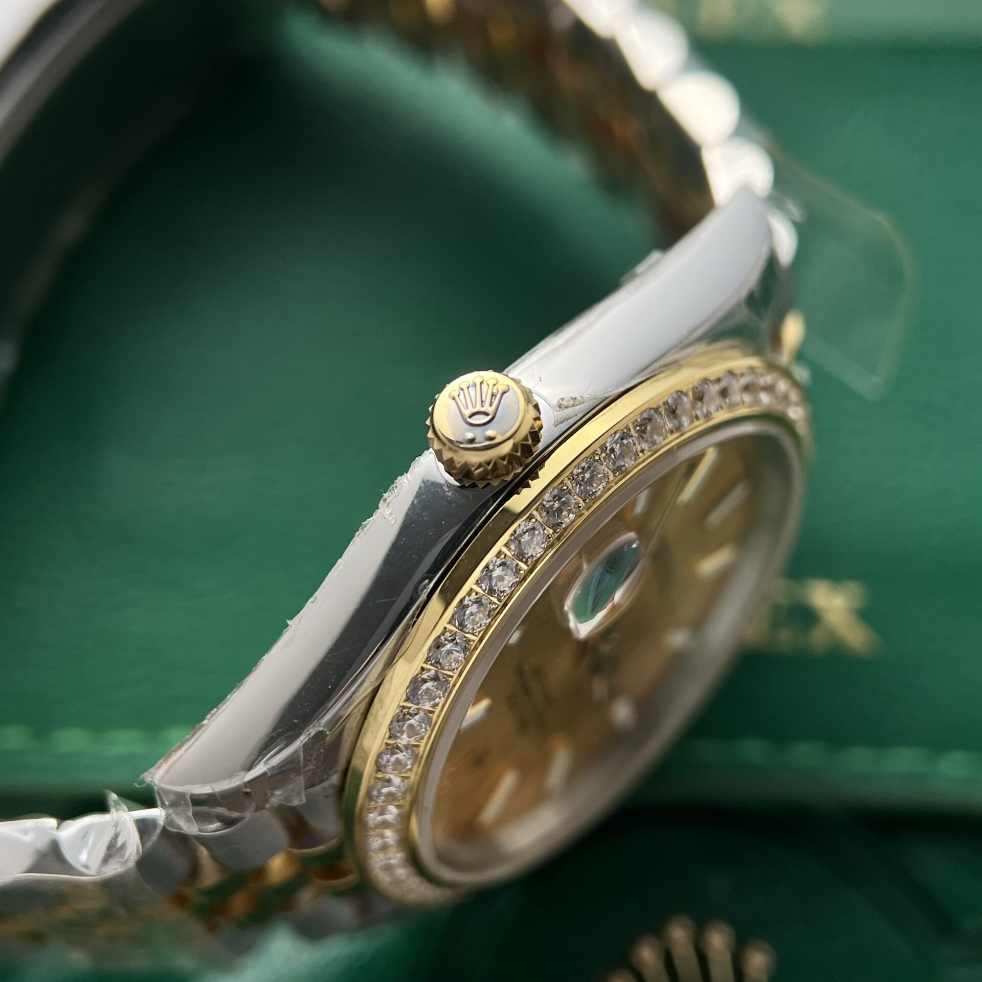 Rolex DateJust Replica Watch Demi Gold Diamonds Bezel EW Factory 36-41mm - Top club
