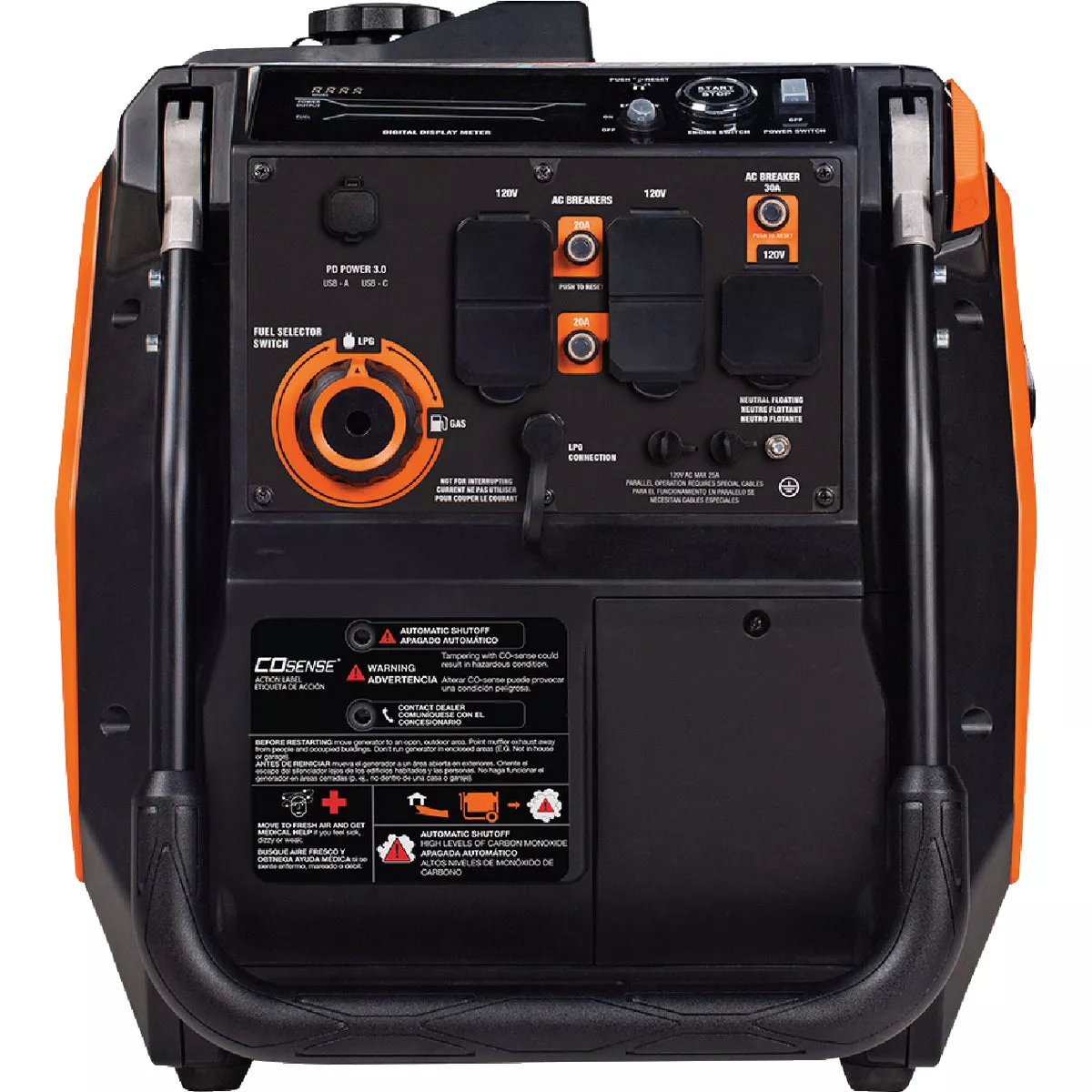 Generac iQ3800 3800W Dual Fuel Portable Inverter Generator