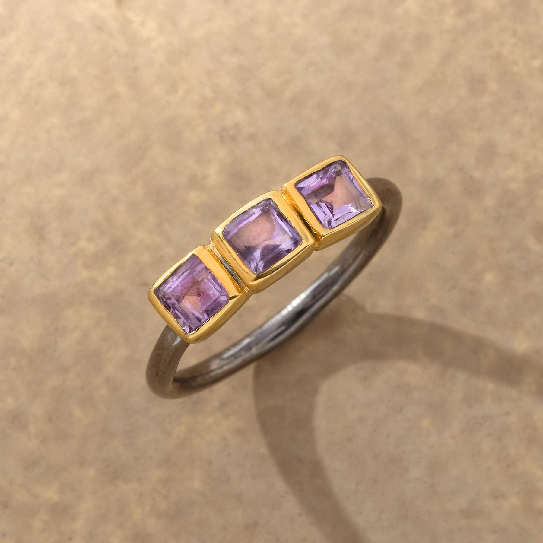 Amethyst Line Ring - Sundance Clothing