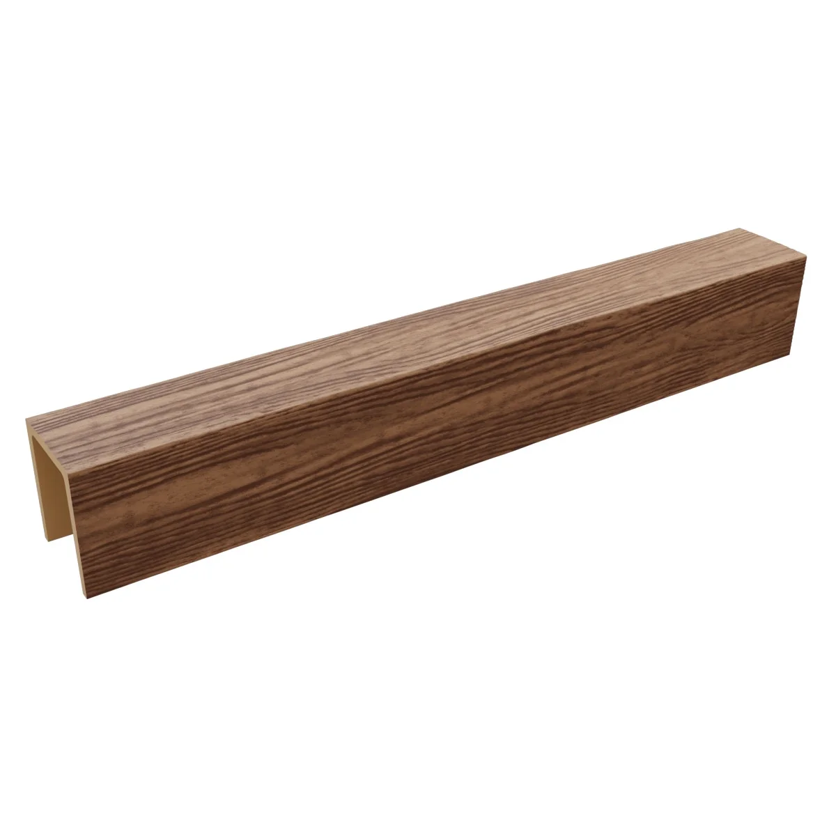Ekena Millwork 3 1/2"W x 3 1/2"H x 120"L 3-Sided (U-Beam) Mena HeritageTimber Faux Wood Ceiling Beam, Kona Brown - Image 53