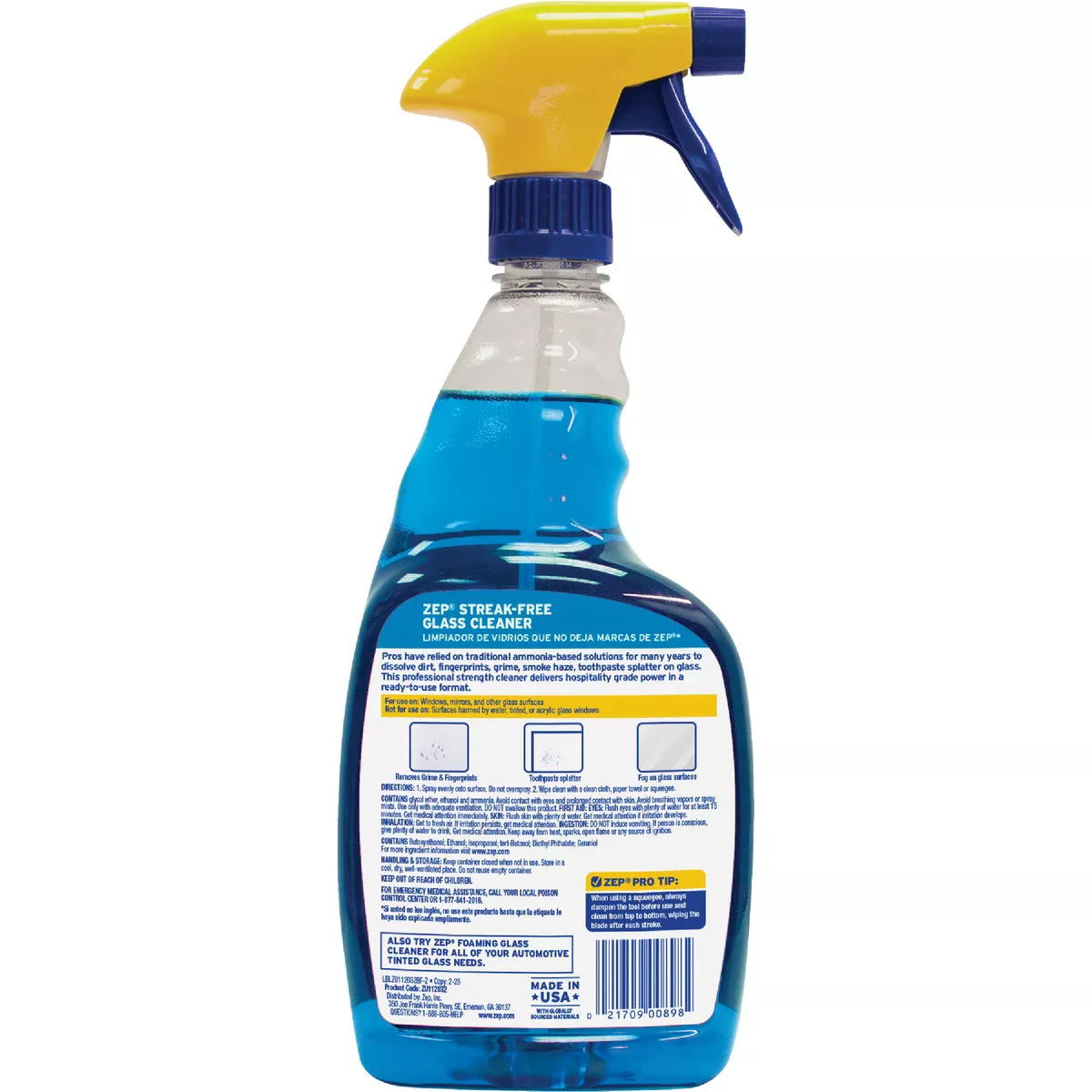 Zep 32 Oz. Heavy-Duty Streak-Free Glass Cleaner