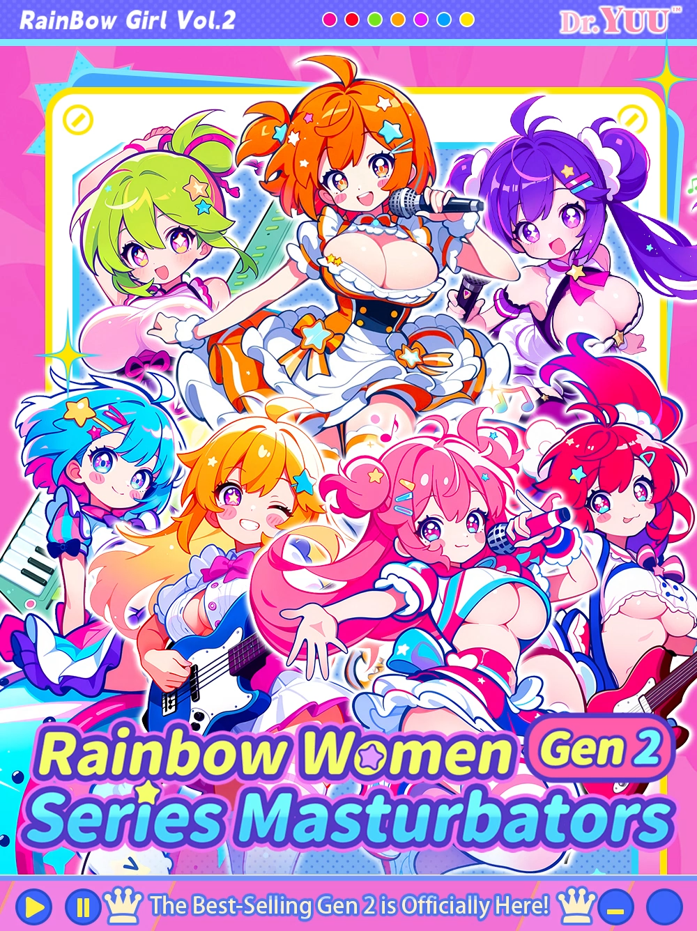 Video demonstration of the 7 different textures inside Dr.YUU Rainbow Women 2.0 waifu toy.