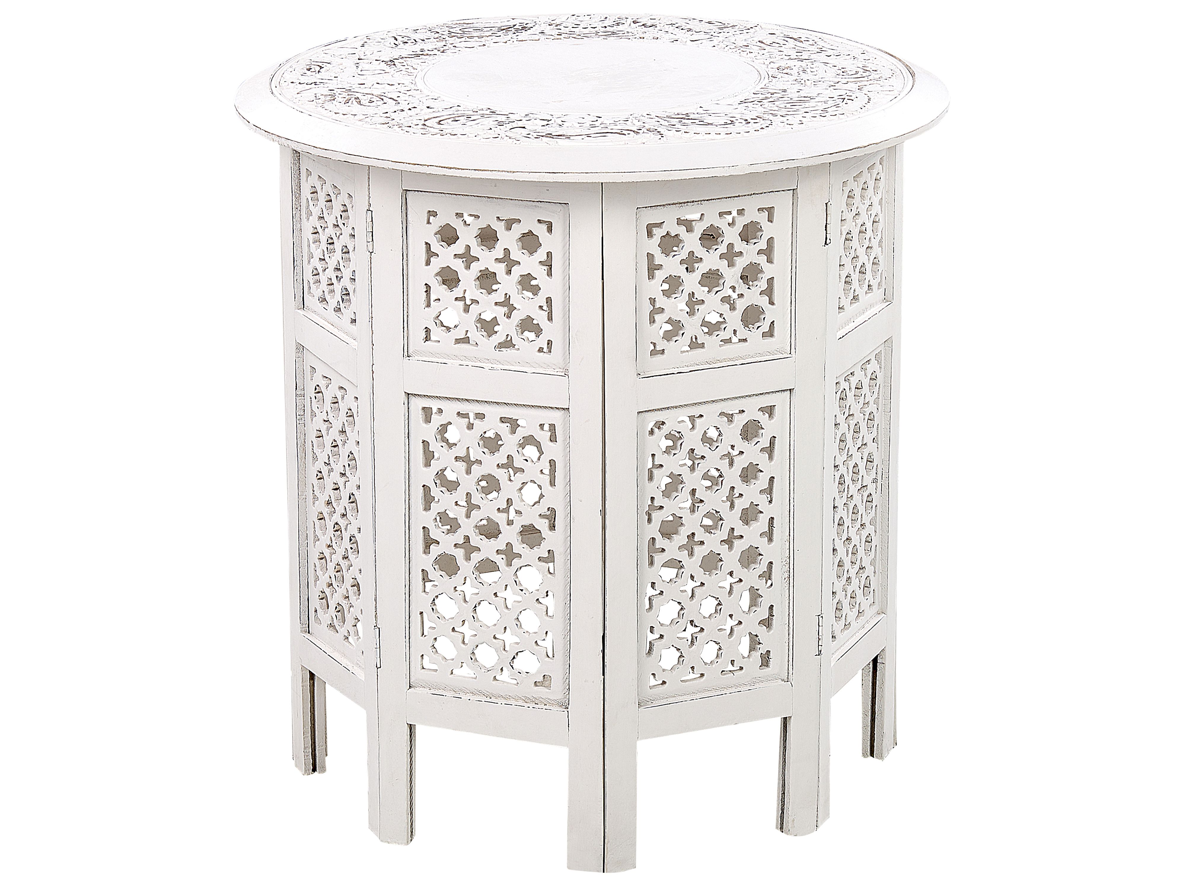 Side Table ELARA Mango Wood White