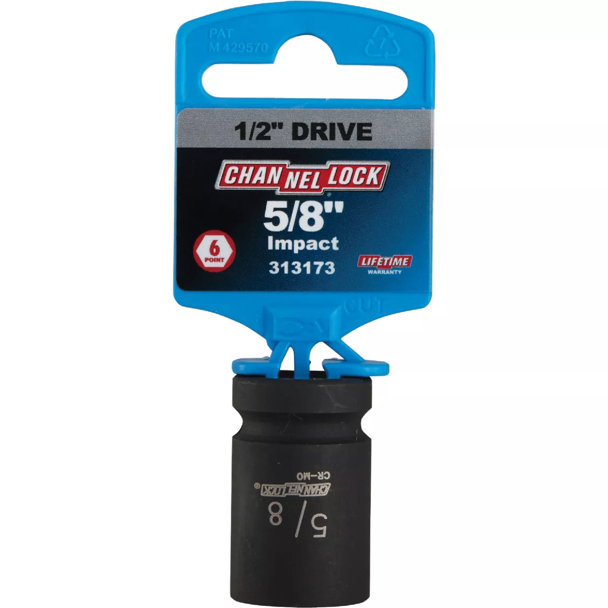 Channellock 1/2 In. Drive 5/8 In. 6-Point Shallow Standard Impact Socket