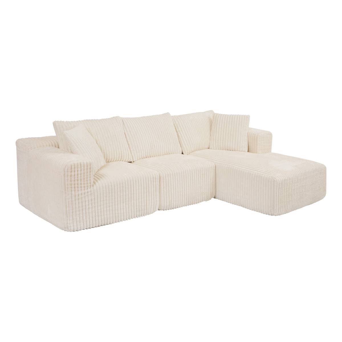 Sofa "Solka" 3-seater, L. 254 cm, Ivory