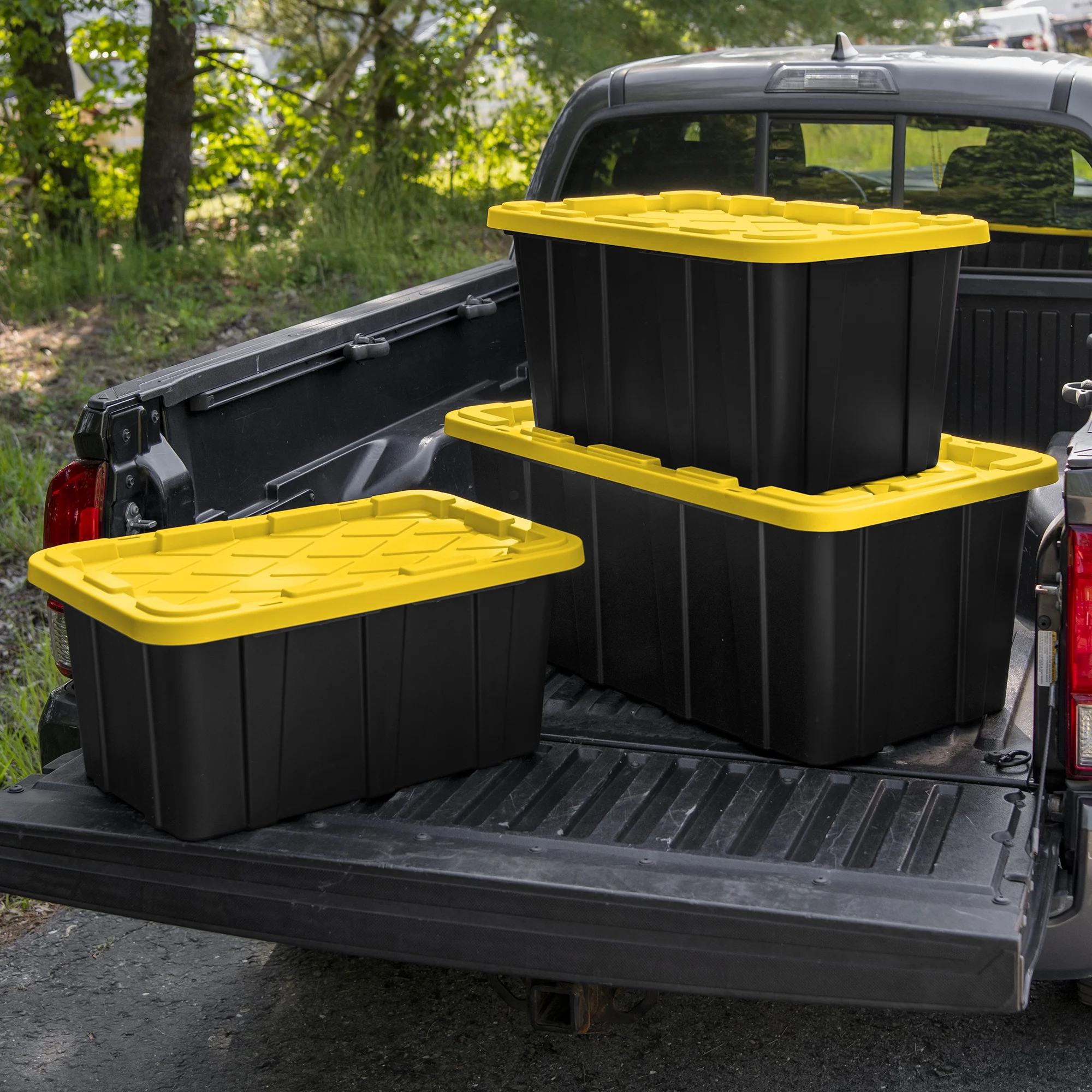 Sterilite 17 Gal Industrial Stackable Storage Tote Lidded Container, 6 Pack - Image 8