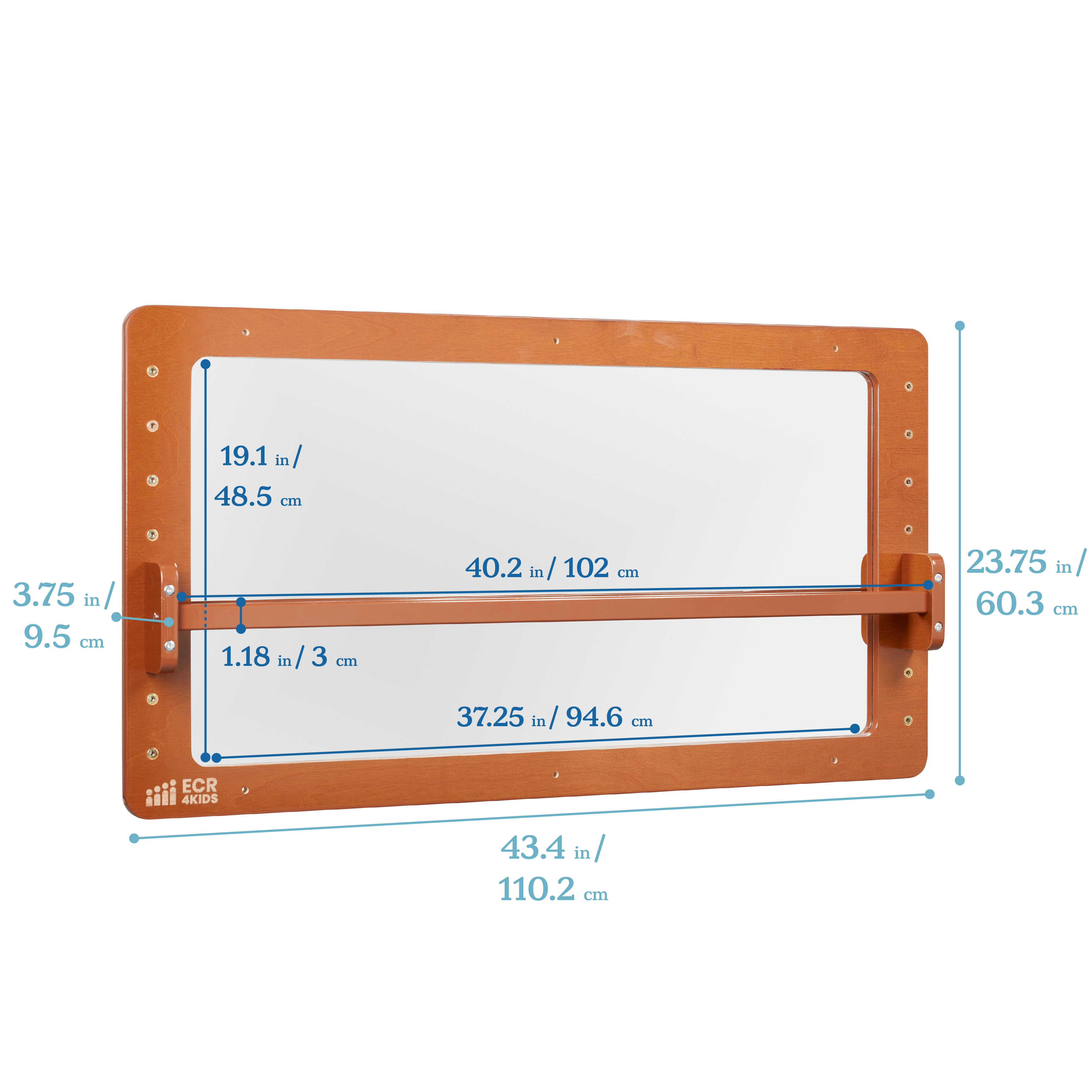 ECR4Kids Wall-Mounted Coordination Mirror, Natural - Image 13