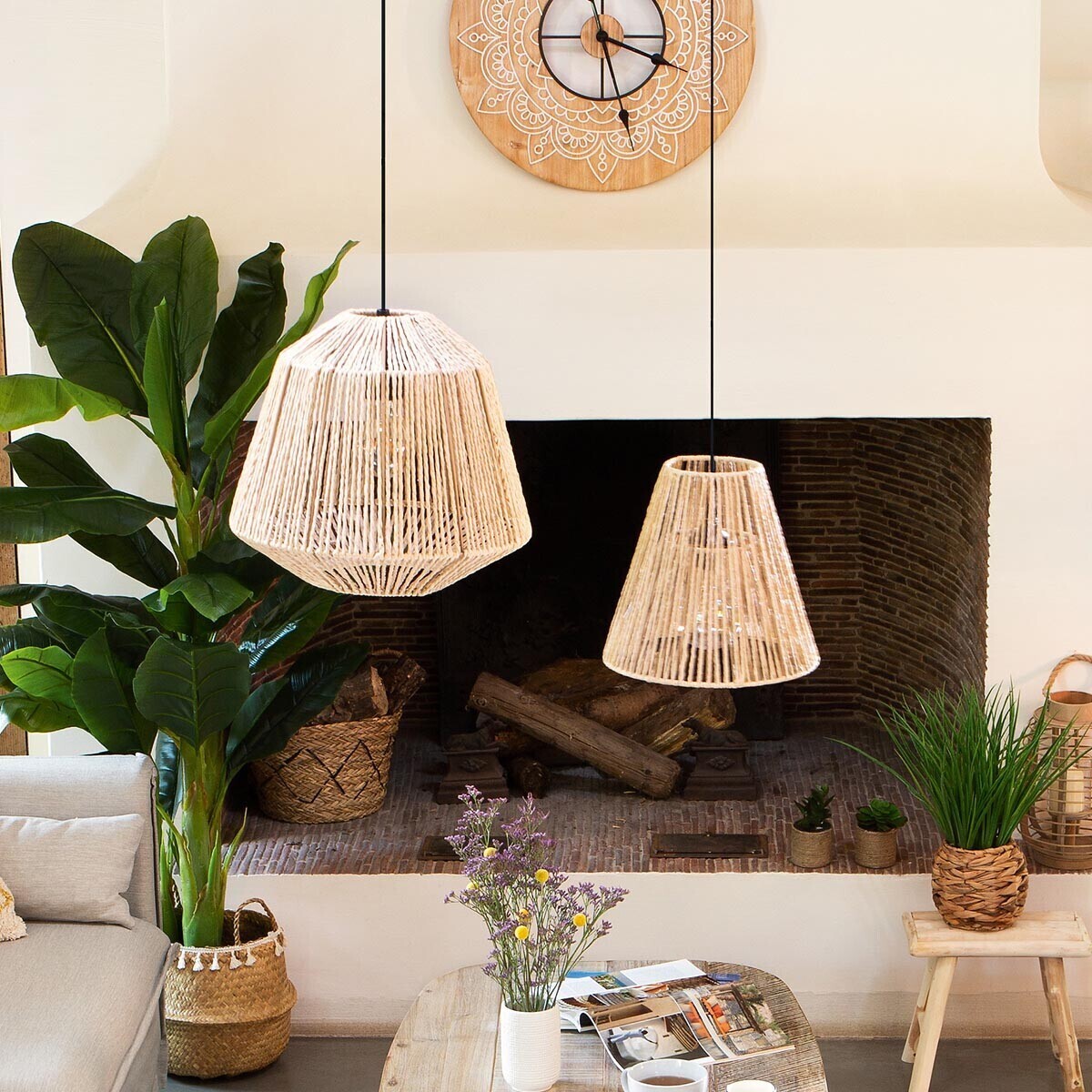 Suspension lamp "Giada" Beige, D.30 cm