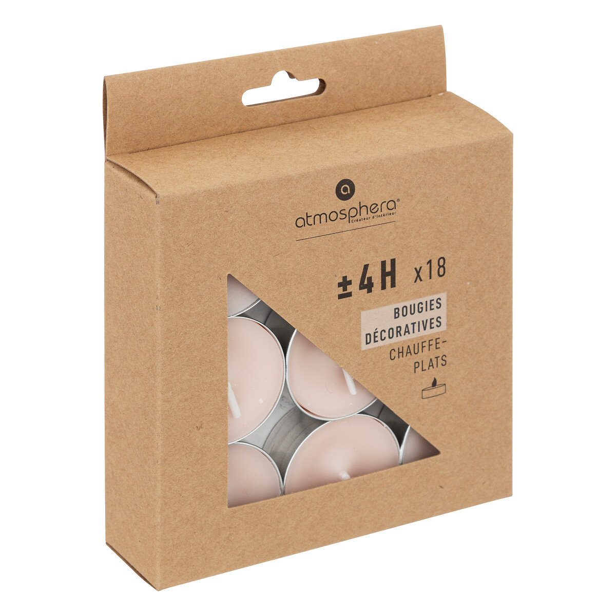 18 tea lights"Hugo" Pink, 13g