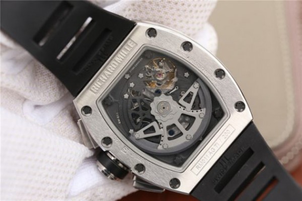 Replica Richard Mille RM011 Felipe Massa Black Inner Bezel Black Rubber Strap A7750 - Top club