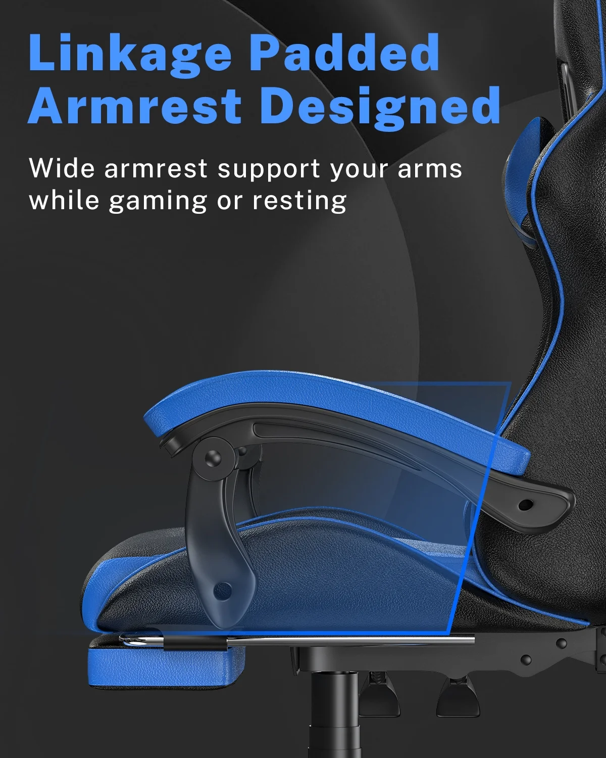 Bigzzia Gaming Chair with Footrest, Gaming Chair for Adult with Headrest and Lumbar Support,Red - Image 47