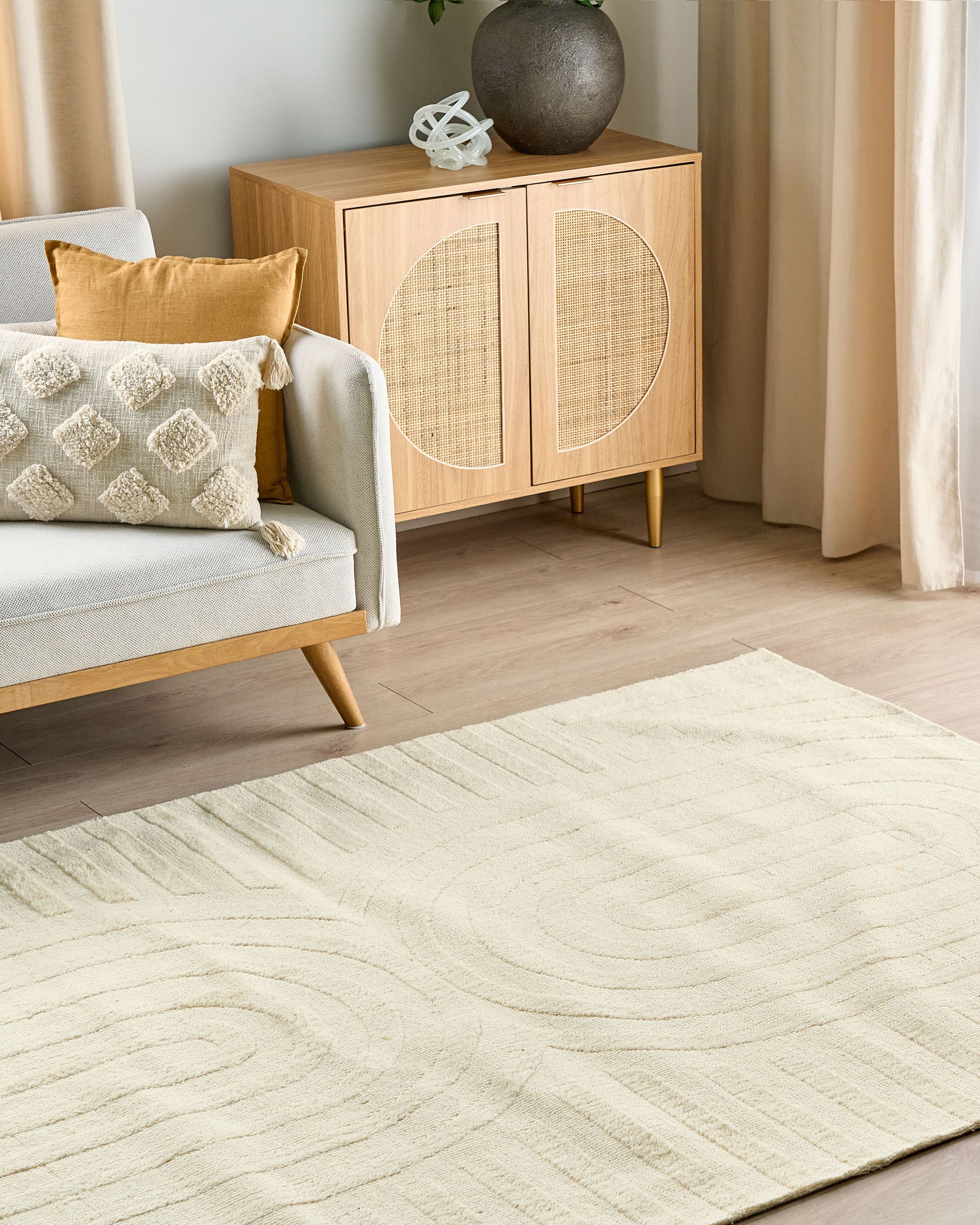 Rug MASTUNG Beige 200 x 300 cm Wool