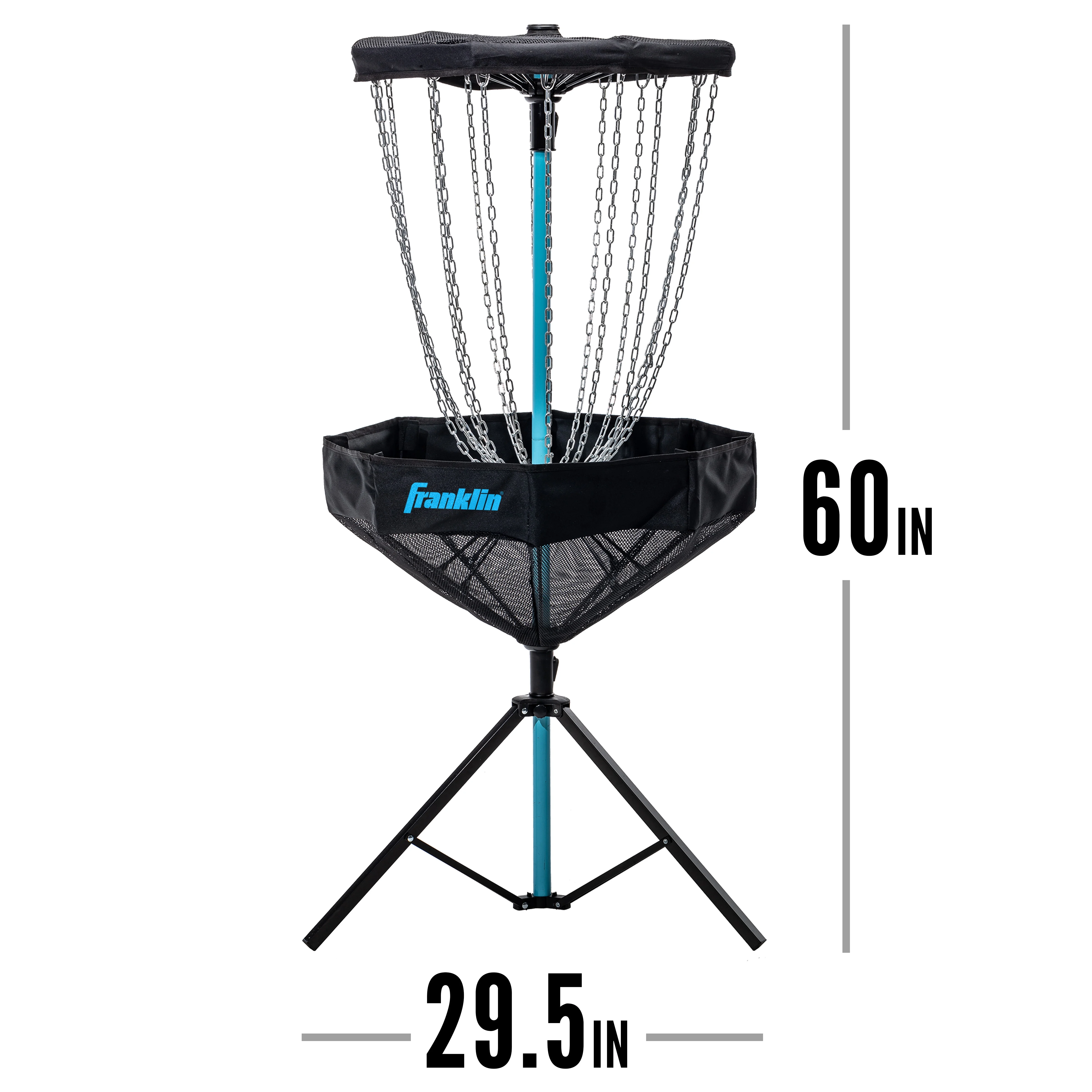 Franklin Sports Disc Golf Basket - PDGA Approved - Elite Portable Disc Golf Target Basket Set with Premium Metal Chains + Canvas Basket - Disc Golf Equipment + Hole Stand - Image 3