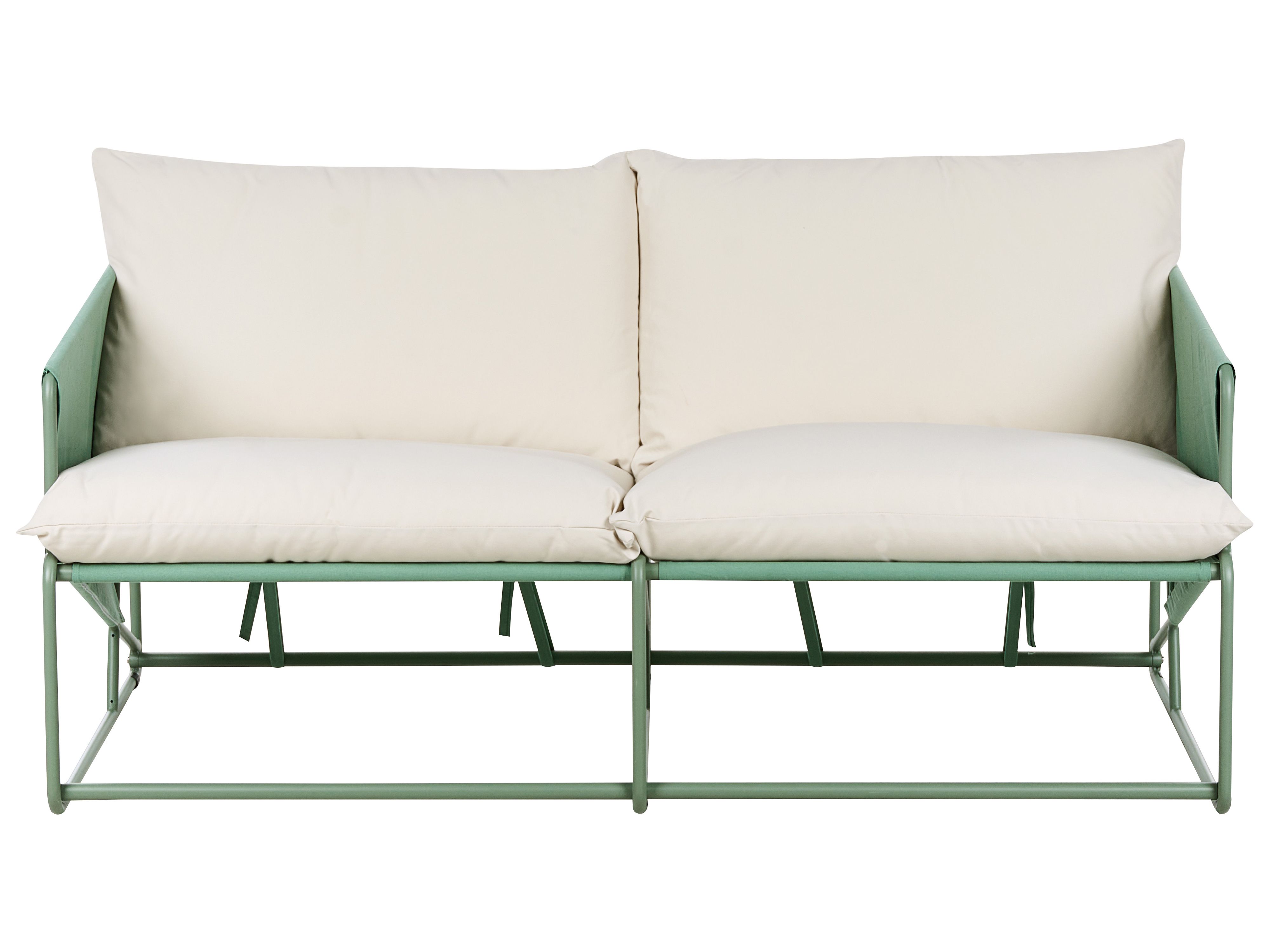 Garden Sofa 2 Seater PONTE Metal Green
