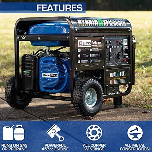 DuroMax Dual Fuel Generator 12,000W Gas/Propane, 457cc 4-Stroke Engine - XP12000EH - Image 13 DuroMax Dual Fuel Generator 12,000W Gas/Propane, 457cc 4-Stroke Engine - XP12000EH - Image 13