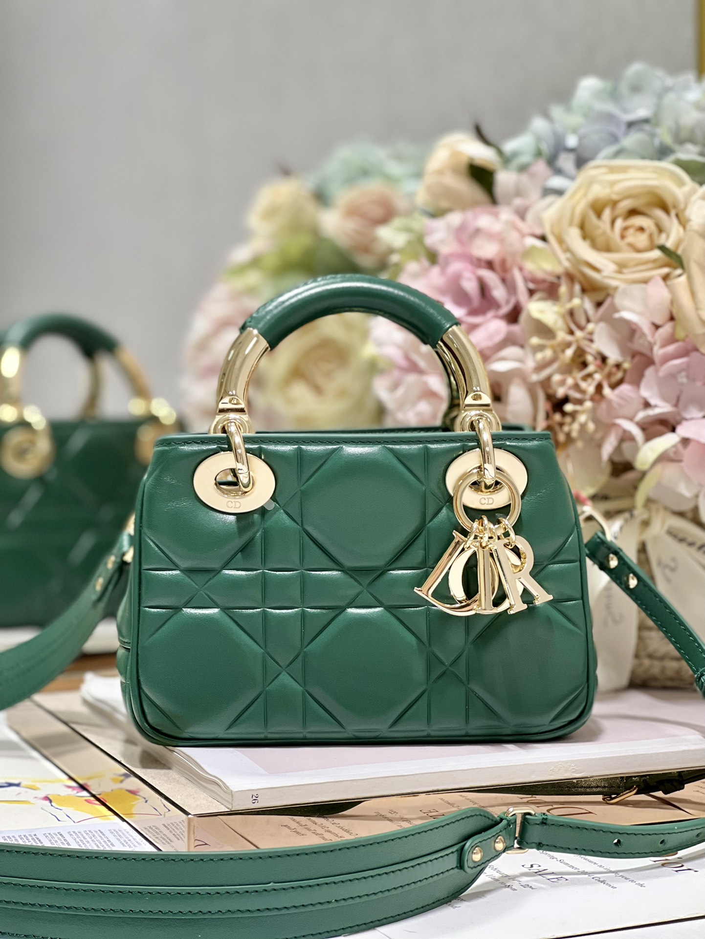 The Lady 95.22 Bag Black/White/Grey/Green For Women 7.5in/ 19cm1:1High-quality replica
