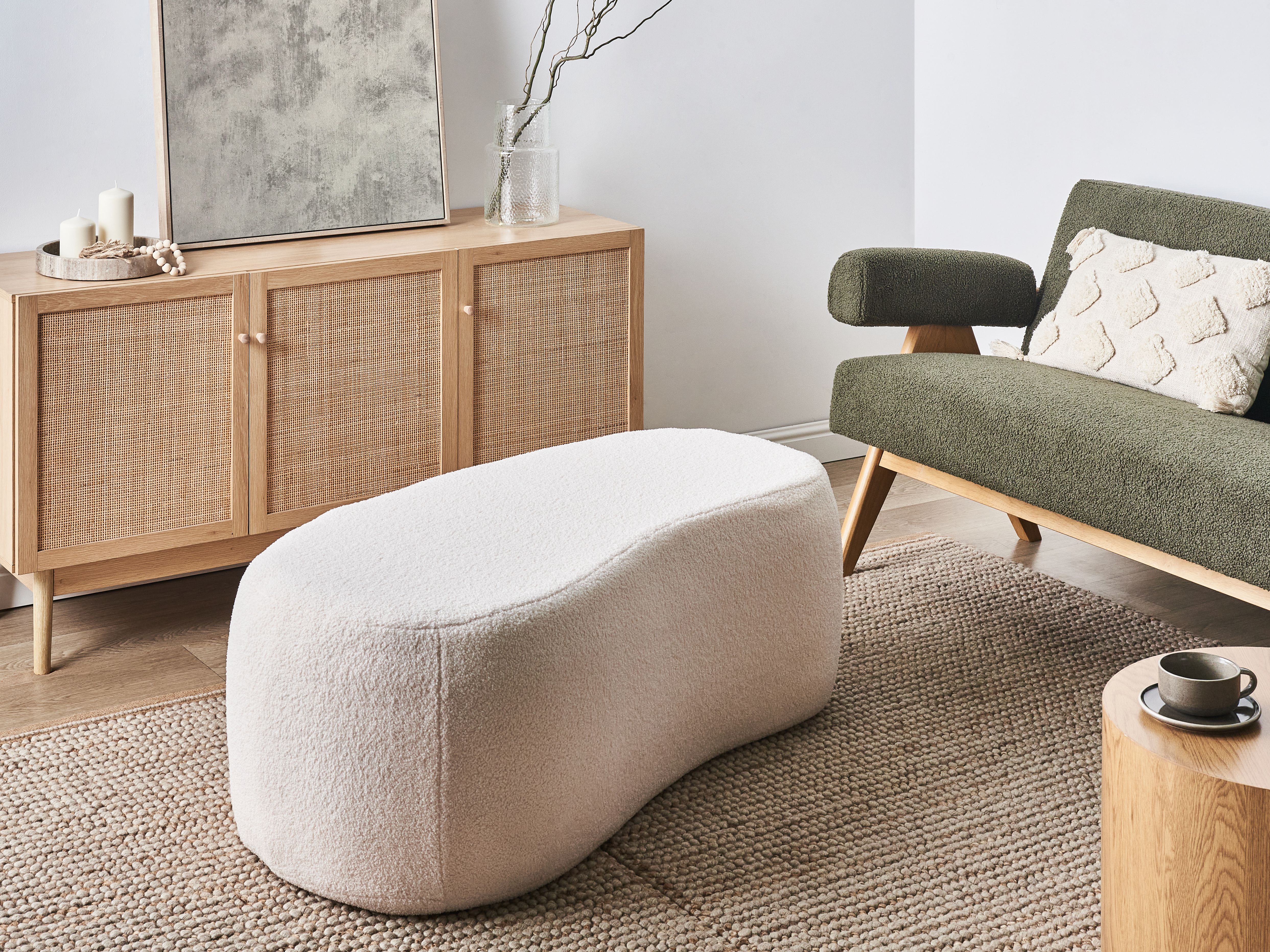 Pouffe BAYARD Boucle Off-White
