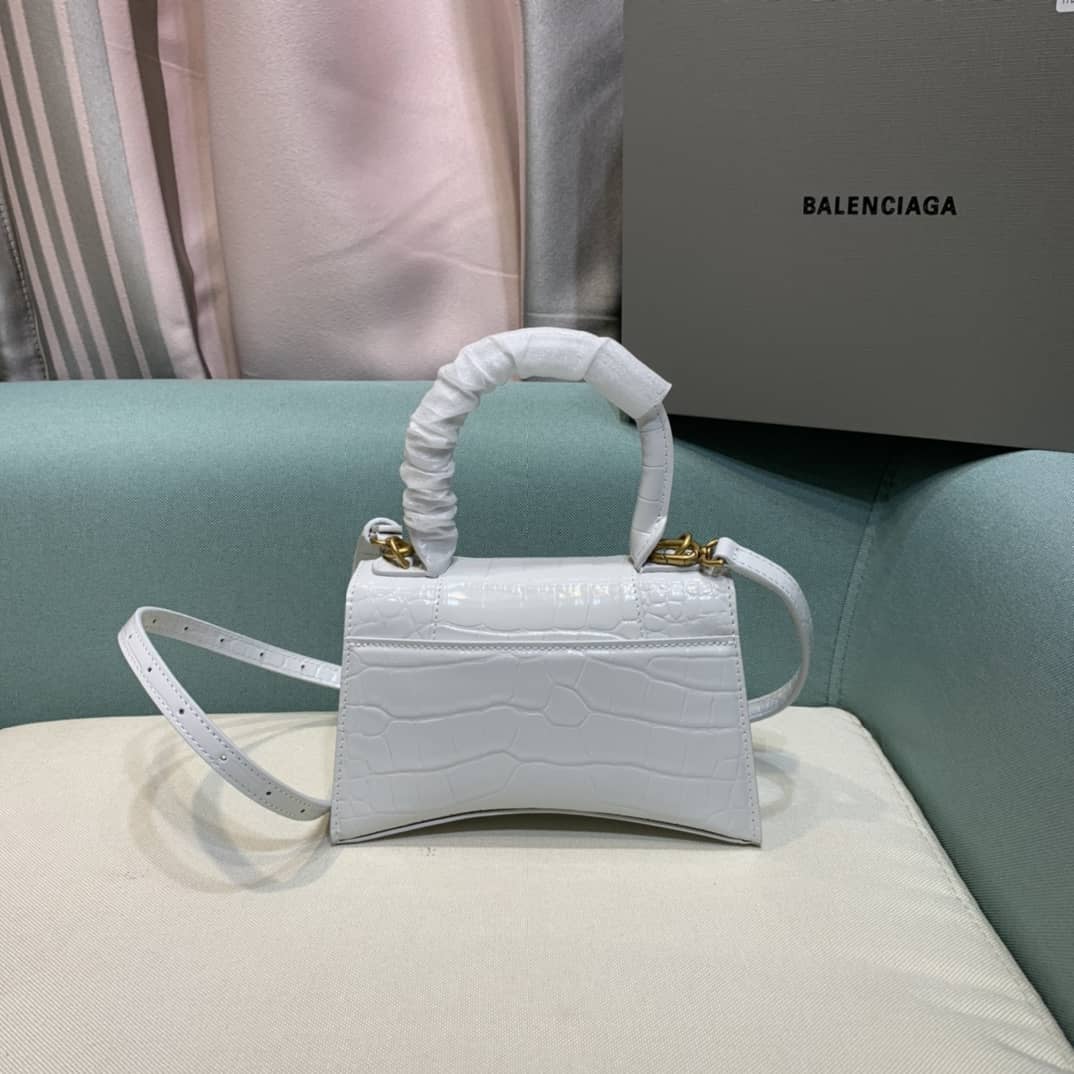 Balenciaga Hourglass Leather Top Handle Replica Bag - Replicaclubs