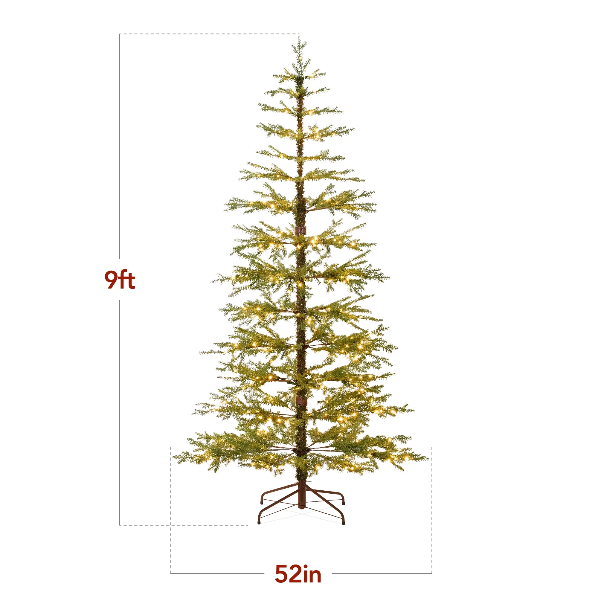 Best Choice Products 4.5ft Pre-Lit Sparse Christmas Tree w/ 100 2-in-1 LED Lights, Cordless Connection, Metal Stand - Image 16