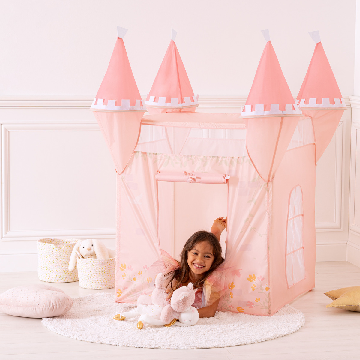 "Ch&acirc;teau" kids' tent Pink, H.78 cm