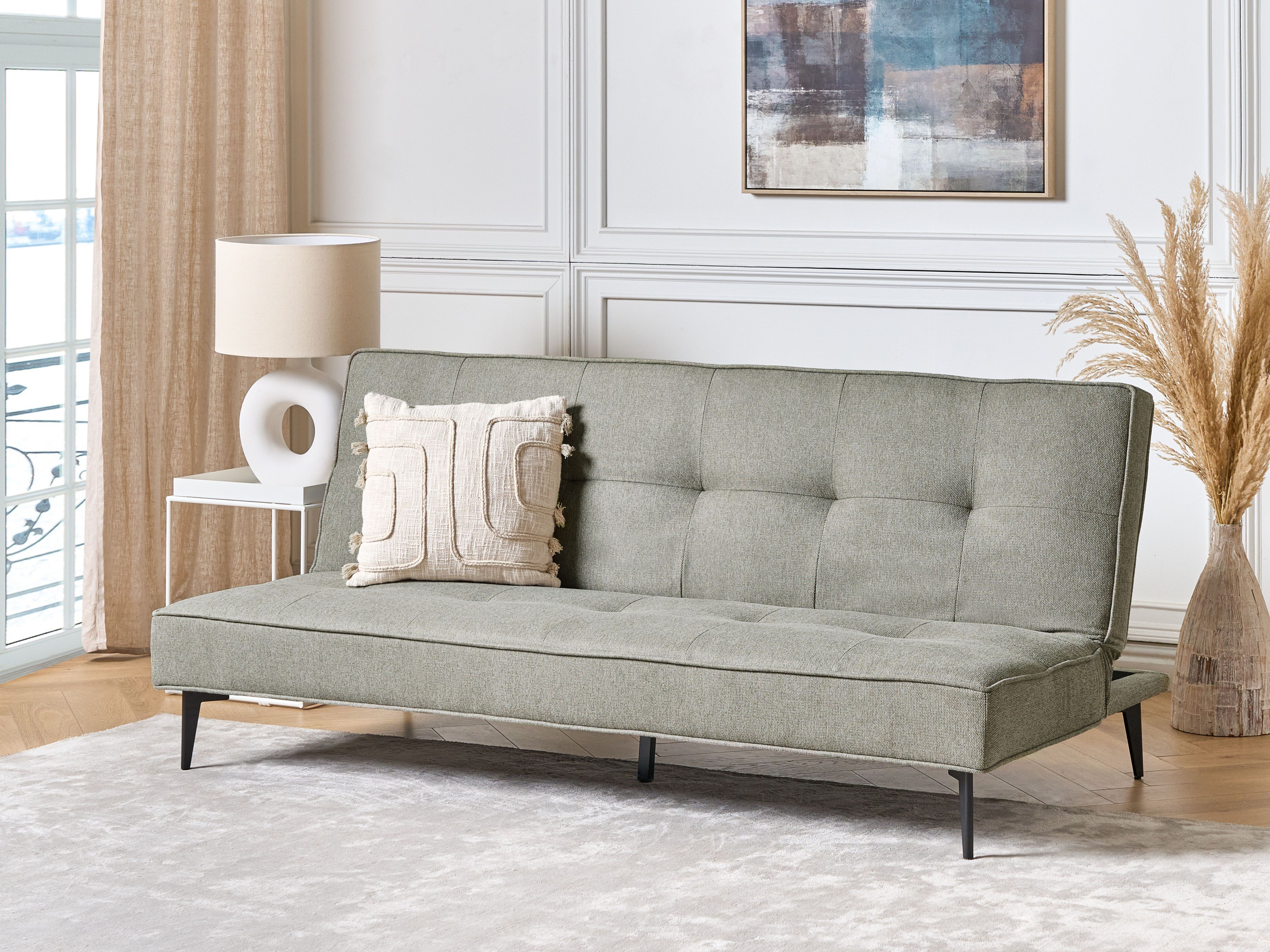 Sofa Bed 3 Seater ESSVIK Fabric Light Green