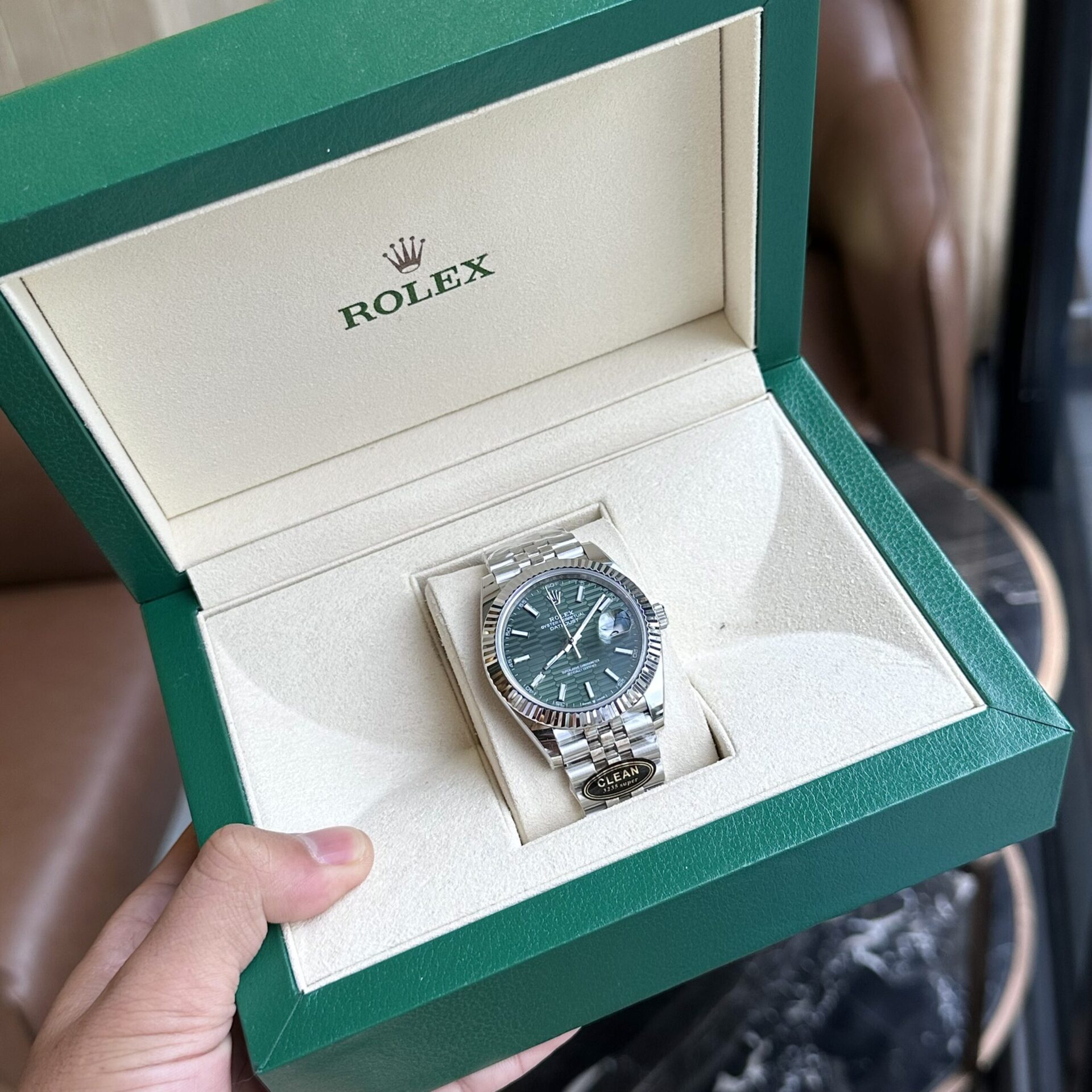 Rolex Replica Watch DateJust 126334 Green Fold Dial Clean Factory 41mm - Top club