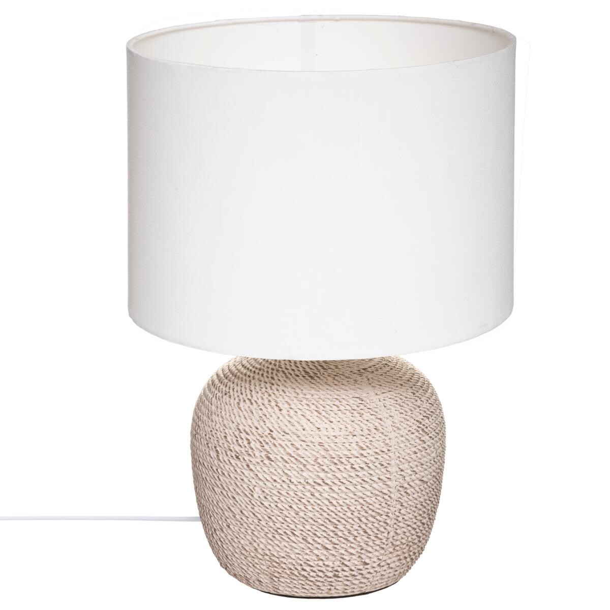 Ceramic lamp "Davia" White, H.40 cm