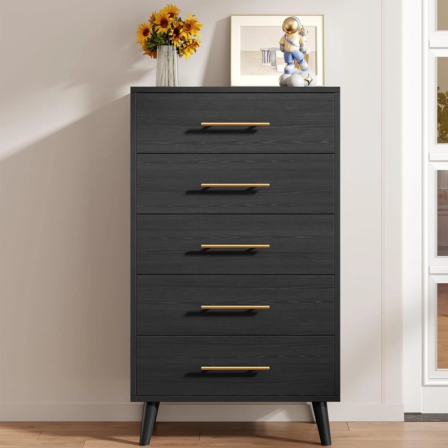 Lofka King Bedroom Furniture Set - Includes One King Bed Frame, Two Nightstands and 2 Dressers for Modern Home Decor