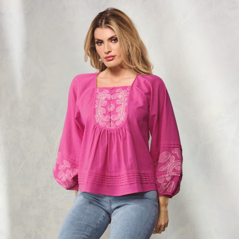 Lissie Woven Top - MIDNIGHT VELVET CATALOG