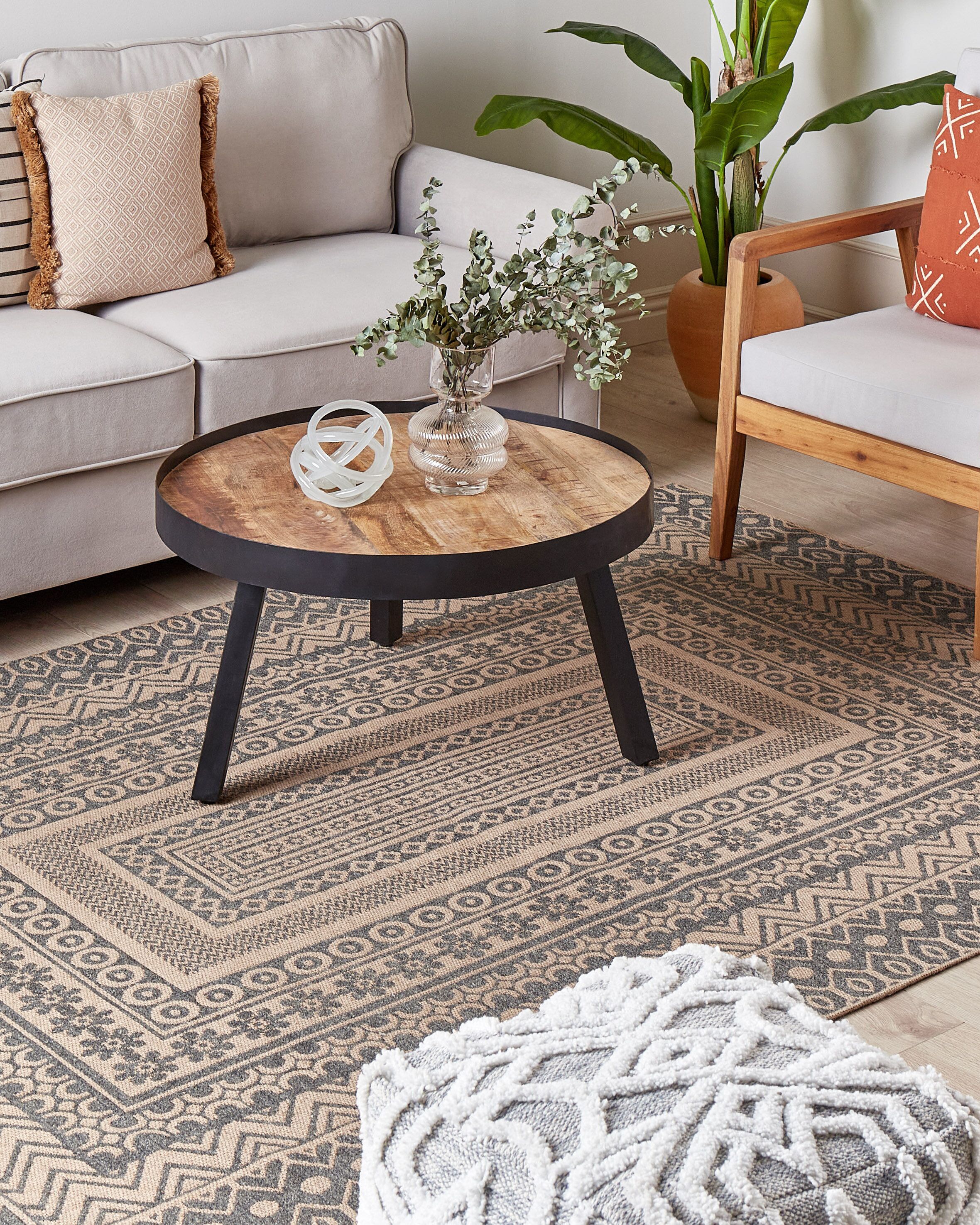 Rug BAGLAR Grey 160 x 230 cm Jute
