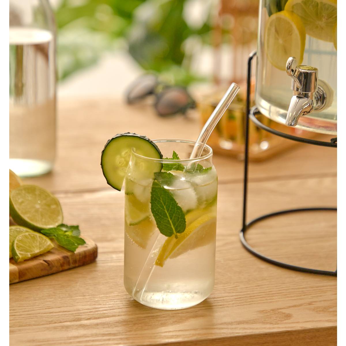 "Can" can-shaped cup 520 ml, borosilicate glass, Transparent