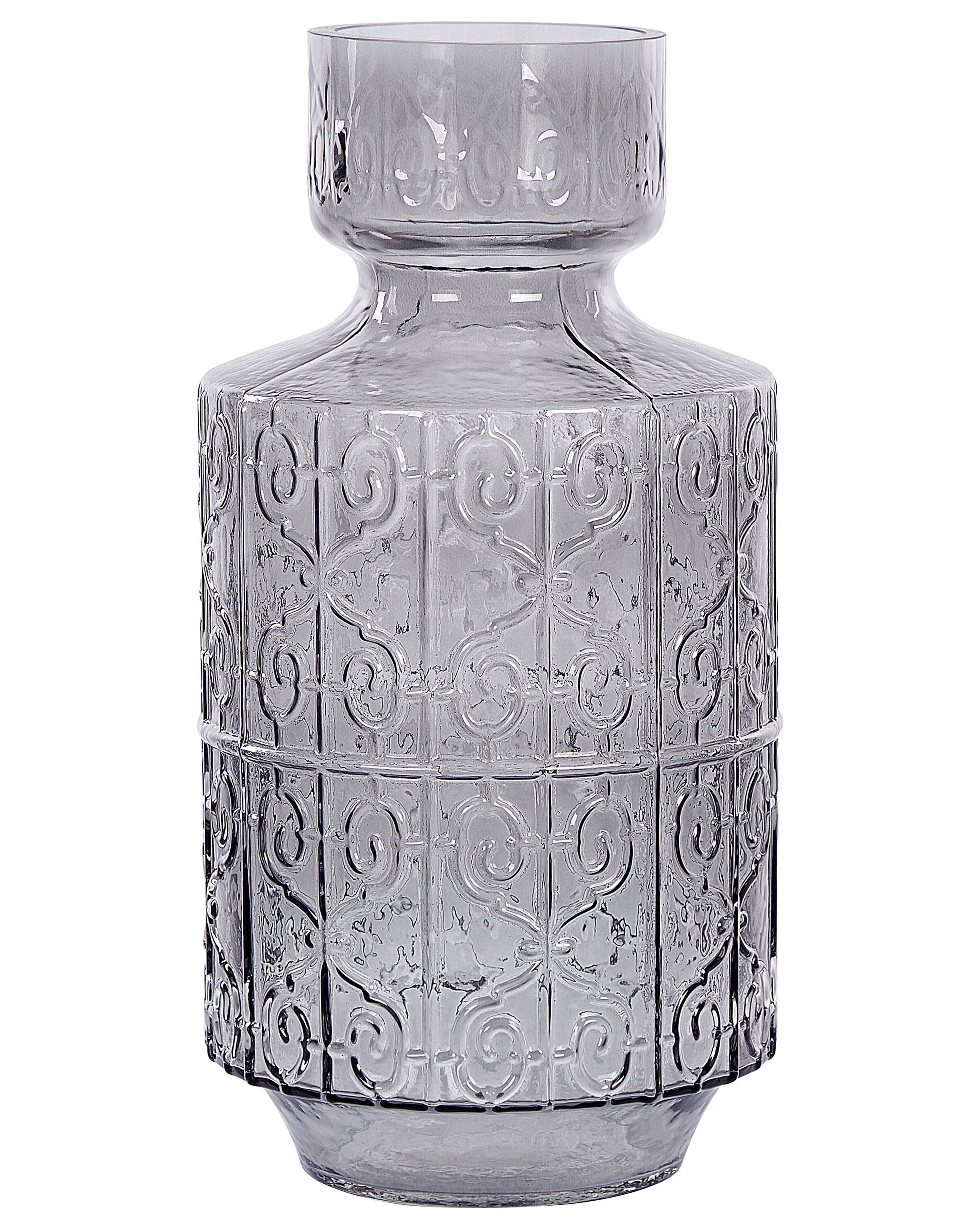 Flower Vase DIKELLA Glass 33 cm Grey
