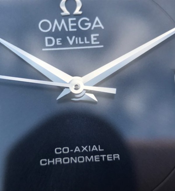Replica Omega MKF De Ville 37mm SS Blue Dial Black Leather Strap A2829 - Top club